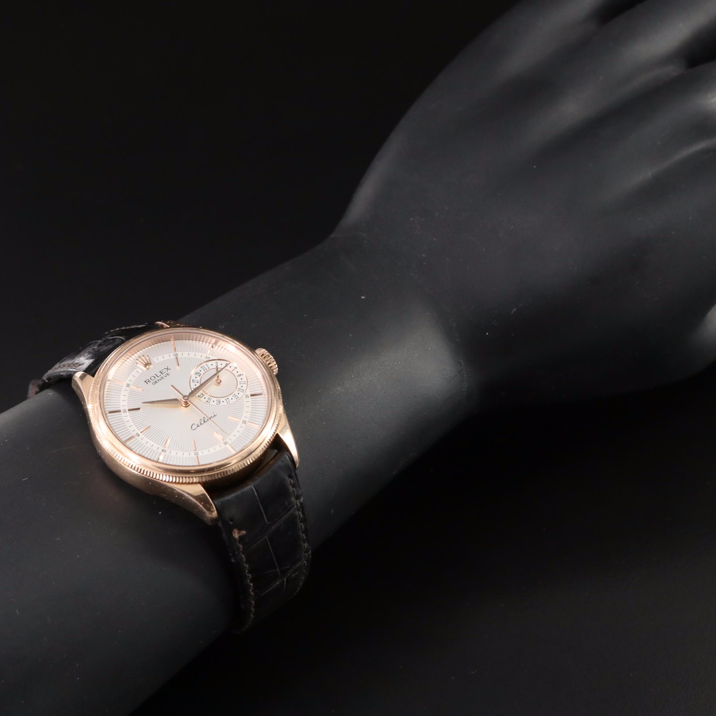 Rolex Cellini 50515 Date Everose Gold Automatic Watch