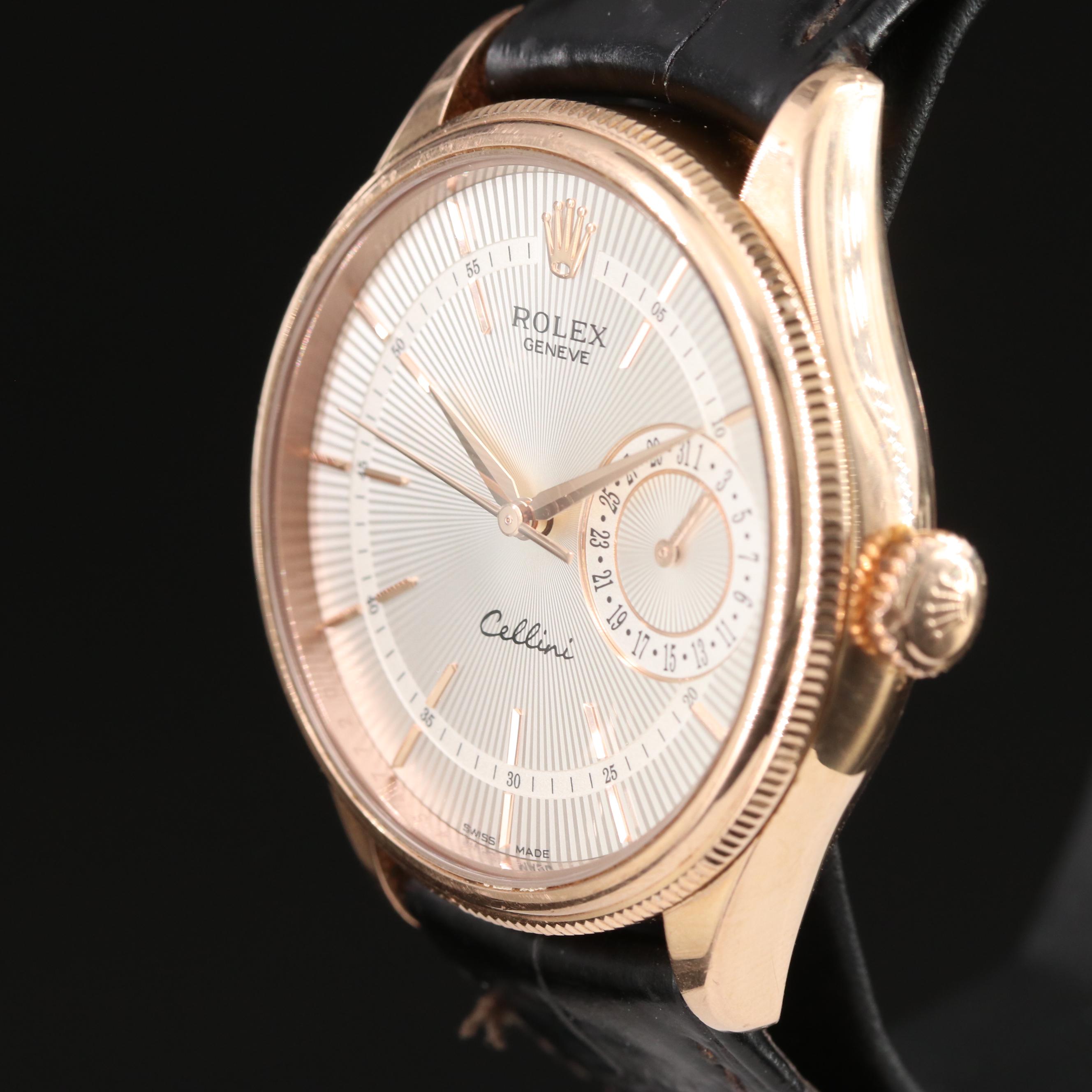 Rolex Cellini 50515 Date Everose Gold Automatic Watch