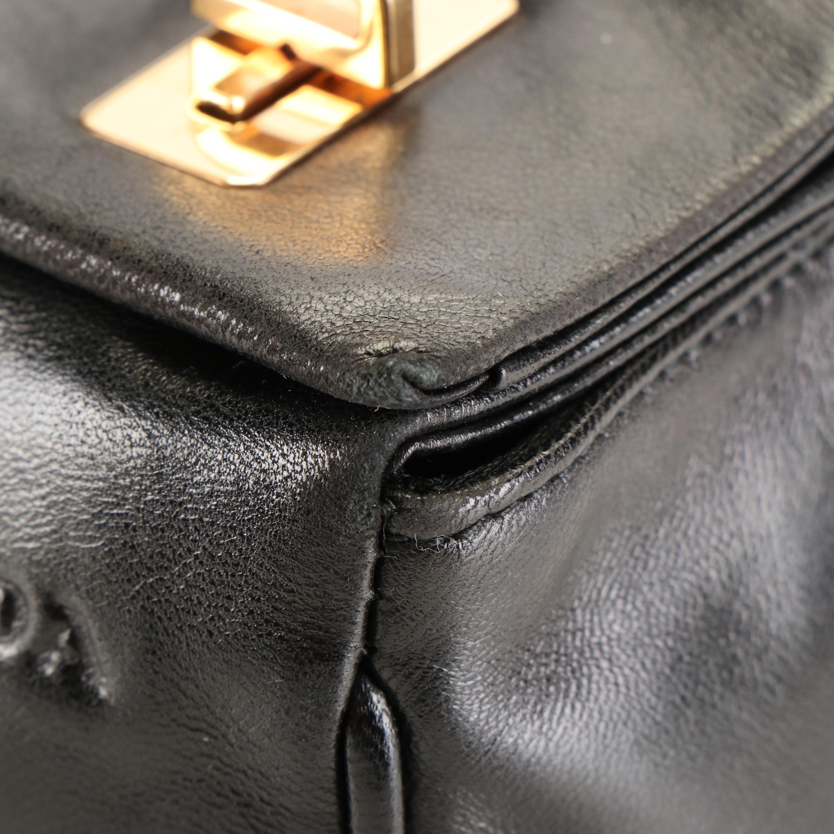 Prada Turnlock Shoulder Bag in Nappa Calfskin Leather