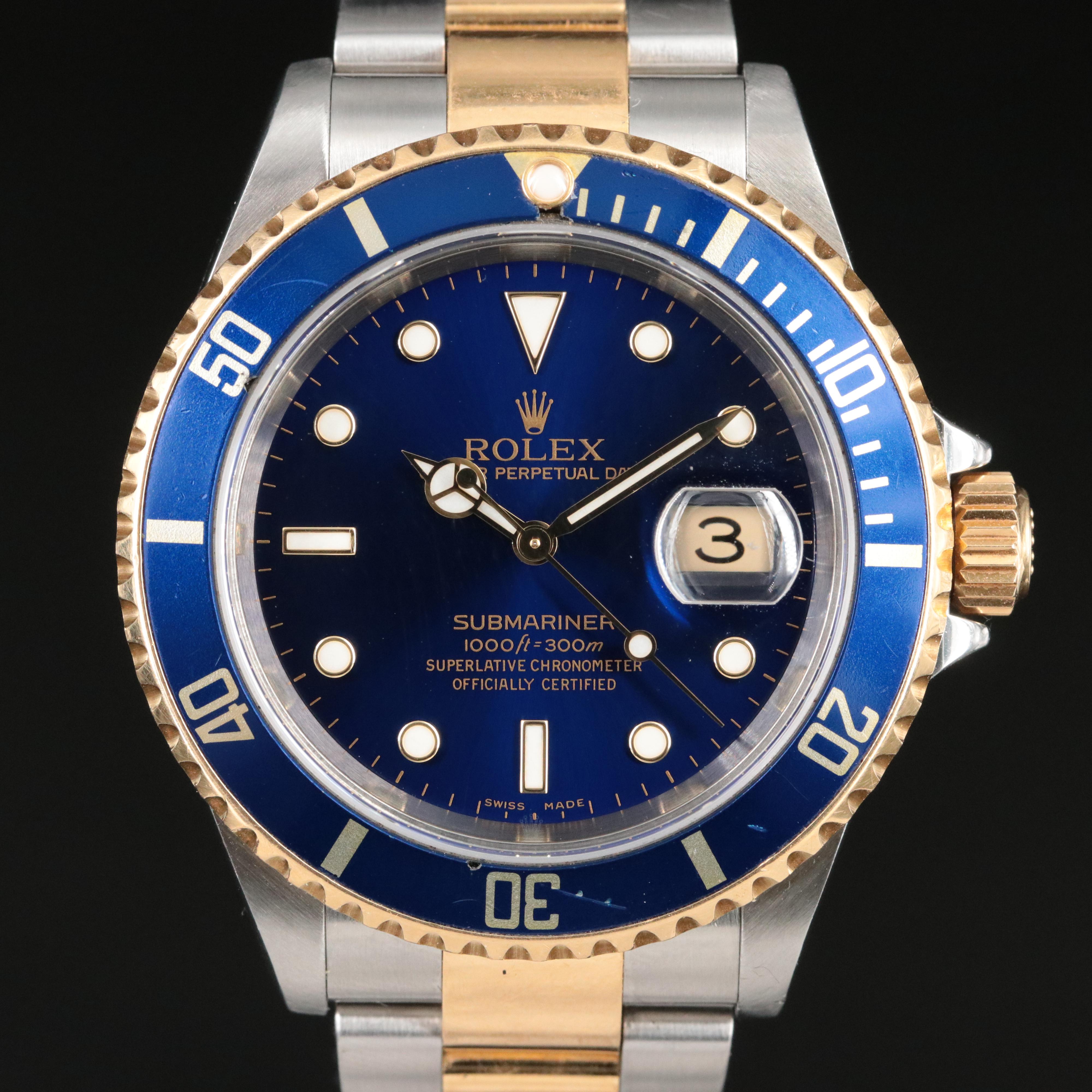 2004 Rolex Blue Dial Submariner Date Watch