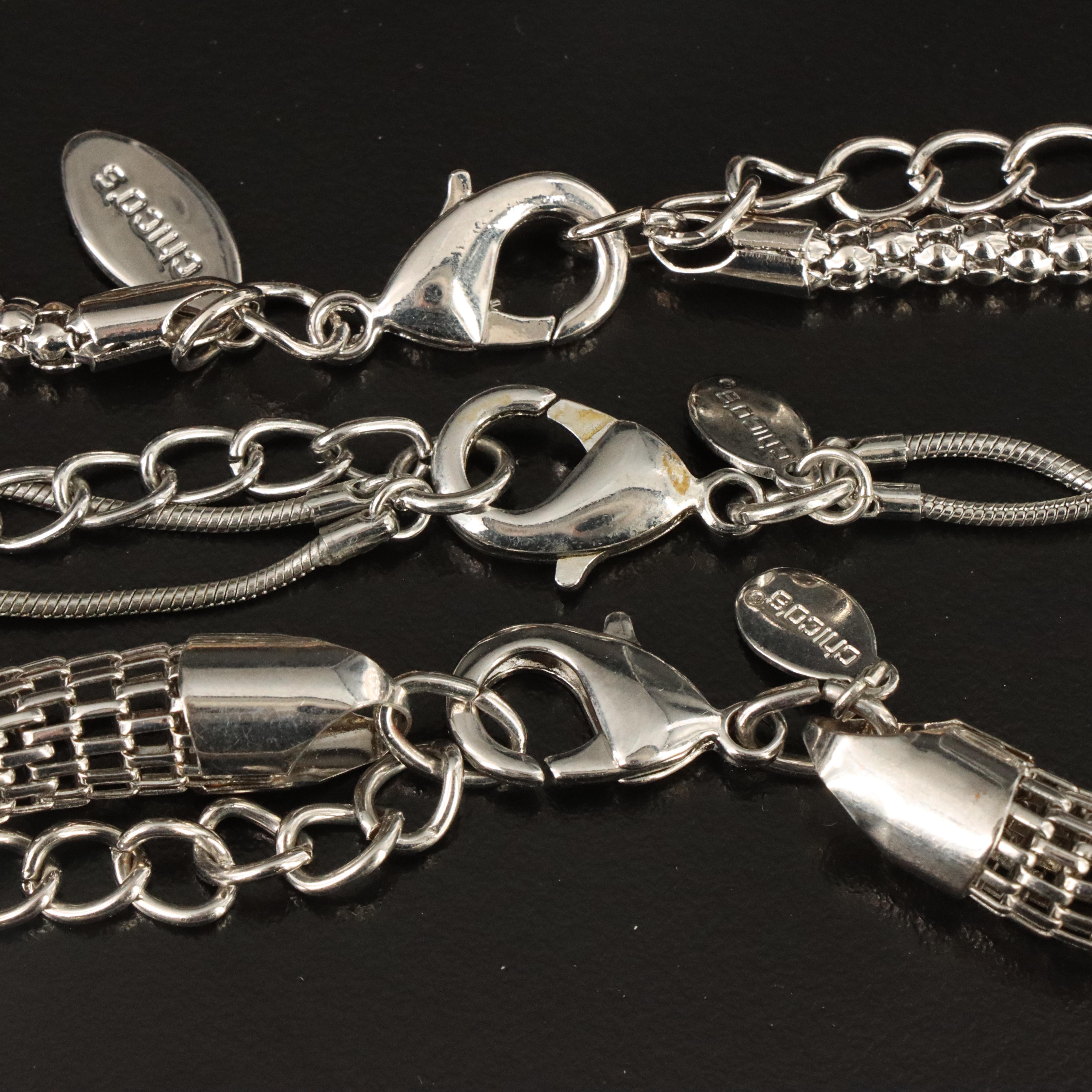 Jewelry Collection Featuring a Floral Necklace and Brooch, Chico's