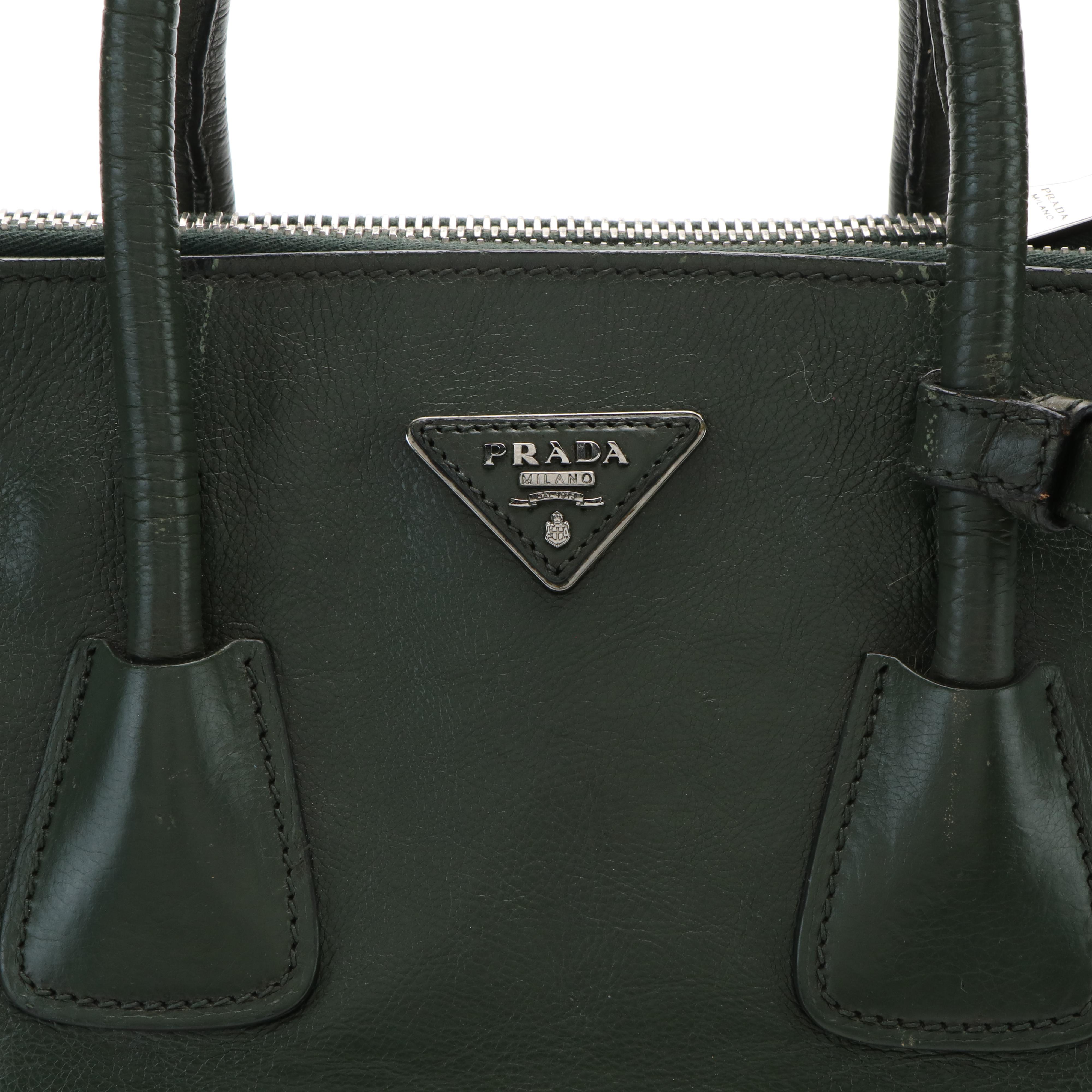 Prada Galleria Double Zip Tote in Vitello Grain Leather