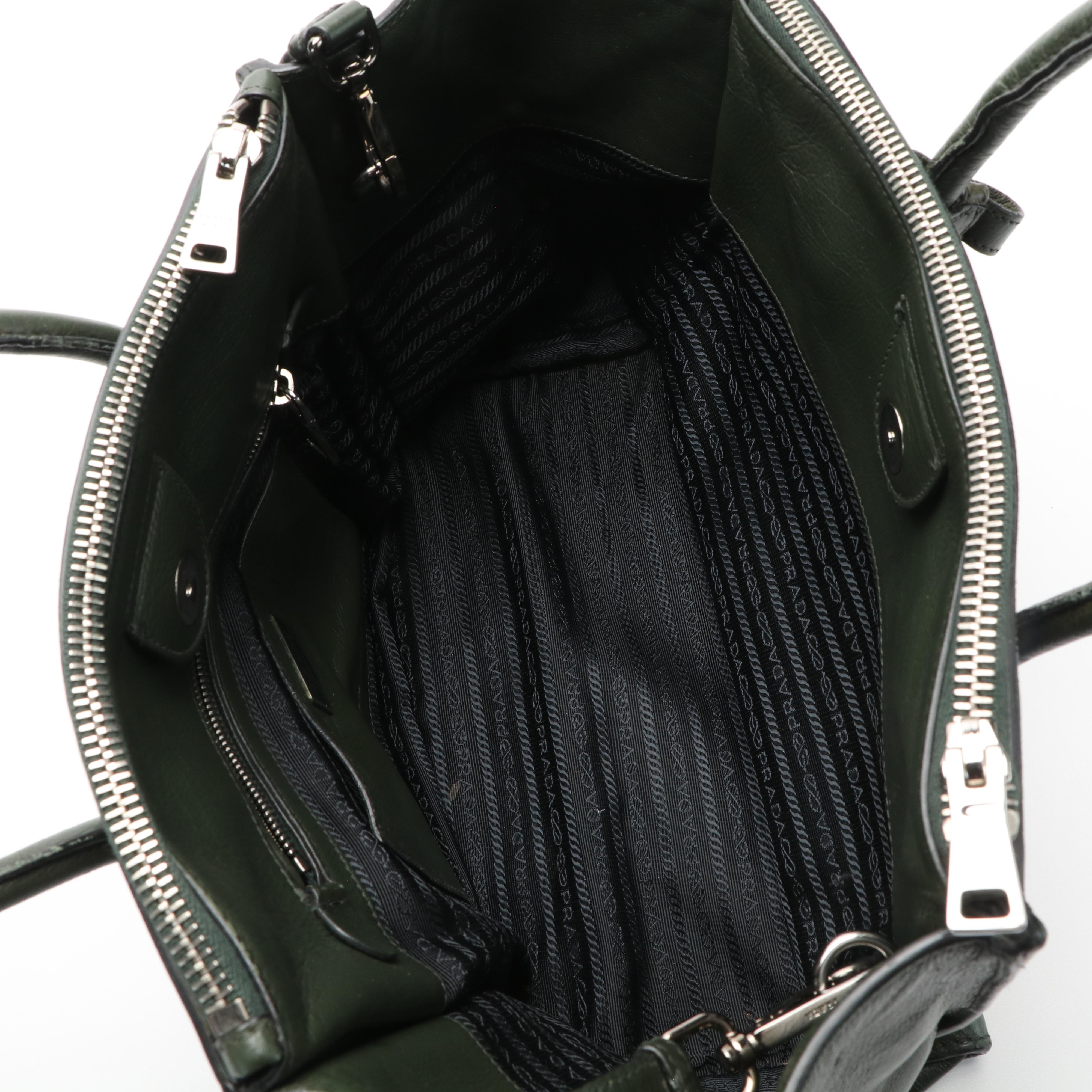 Prada Galleria Double Zip Tote in Vitello Grain Leather