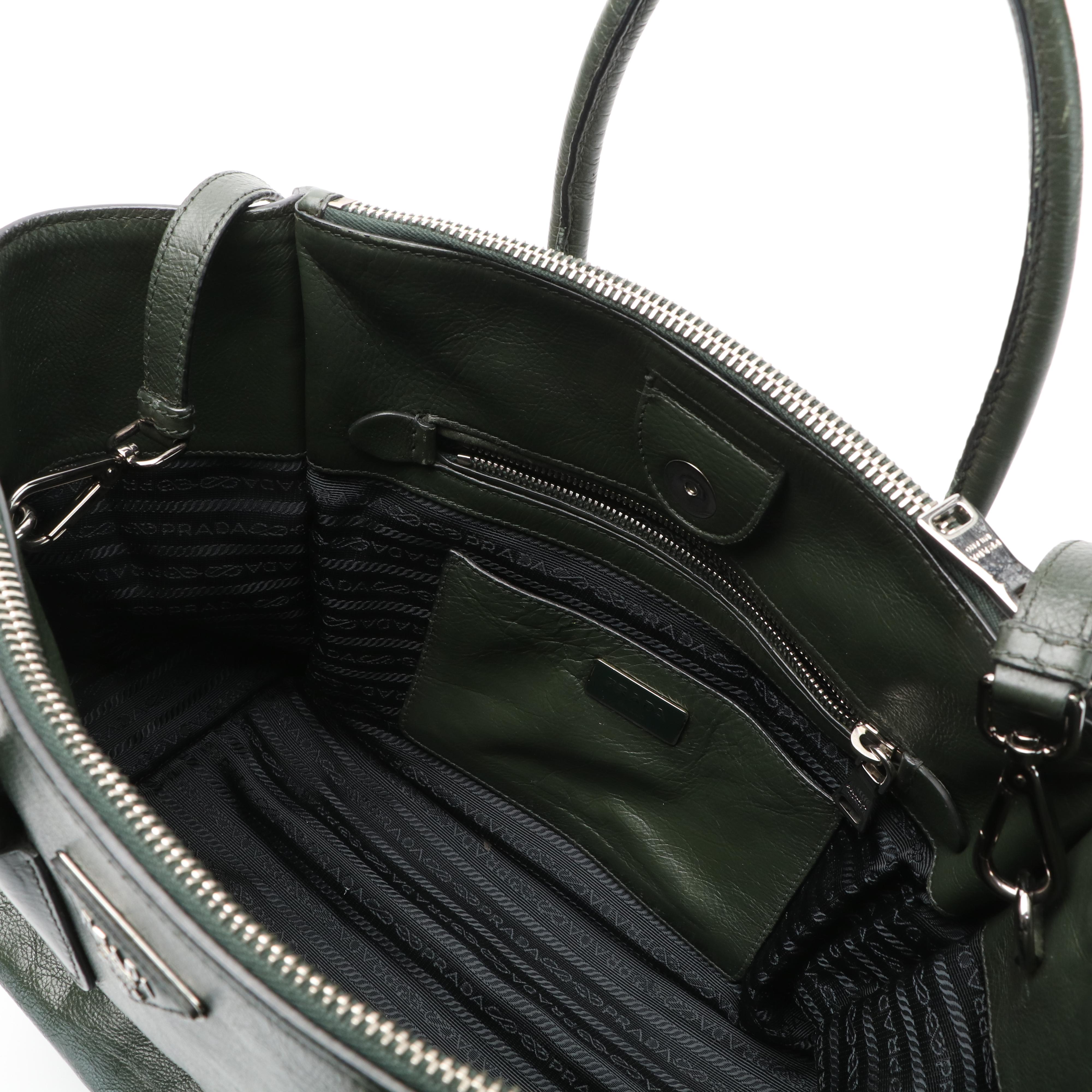 Prada Galleria Double Zip Tote in Vitello Grain Leather