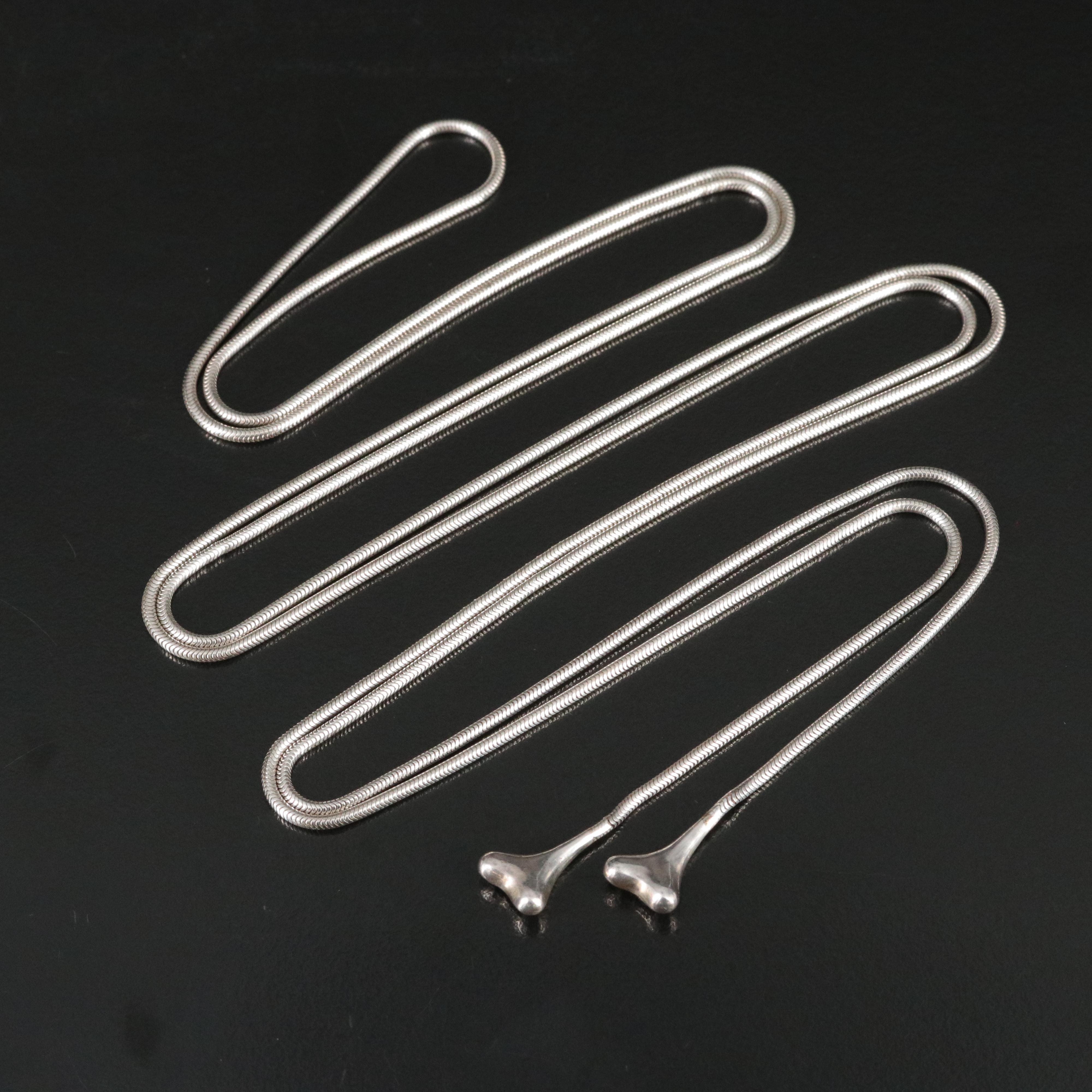 Tiffany & Co. Bone Sterling Lariat Necklace