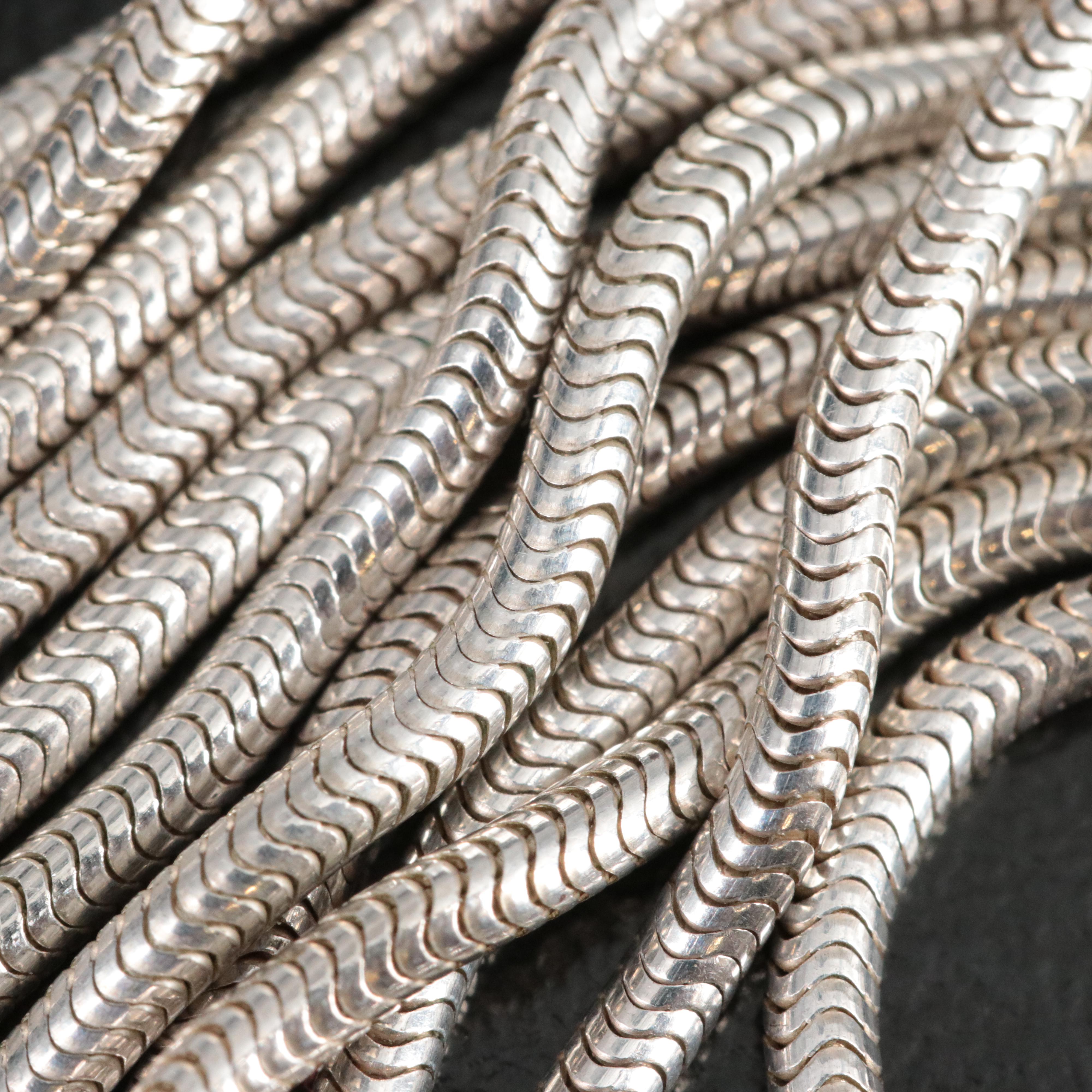 Tiffany & Co. Bone Sterling Lariat Necklace