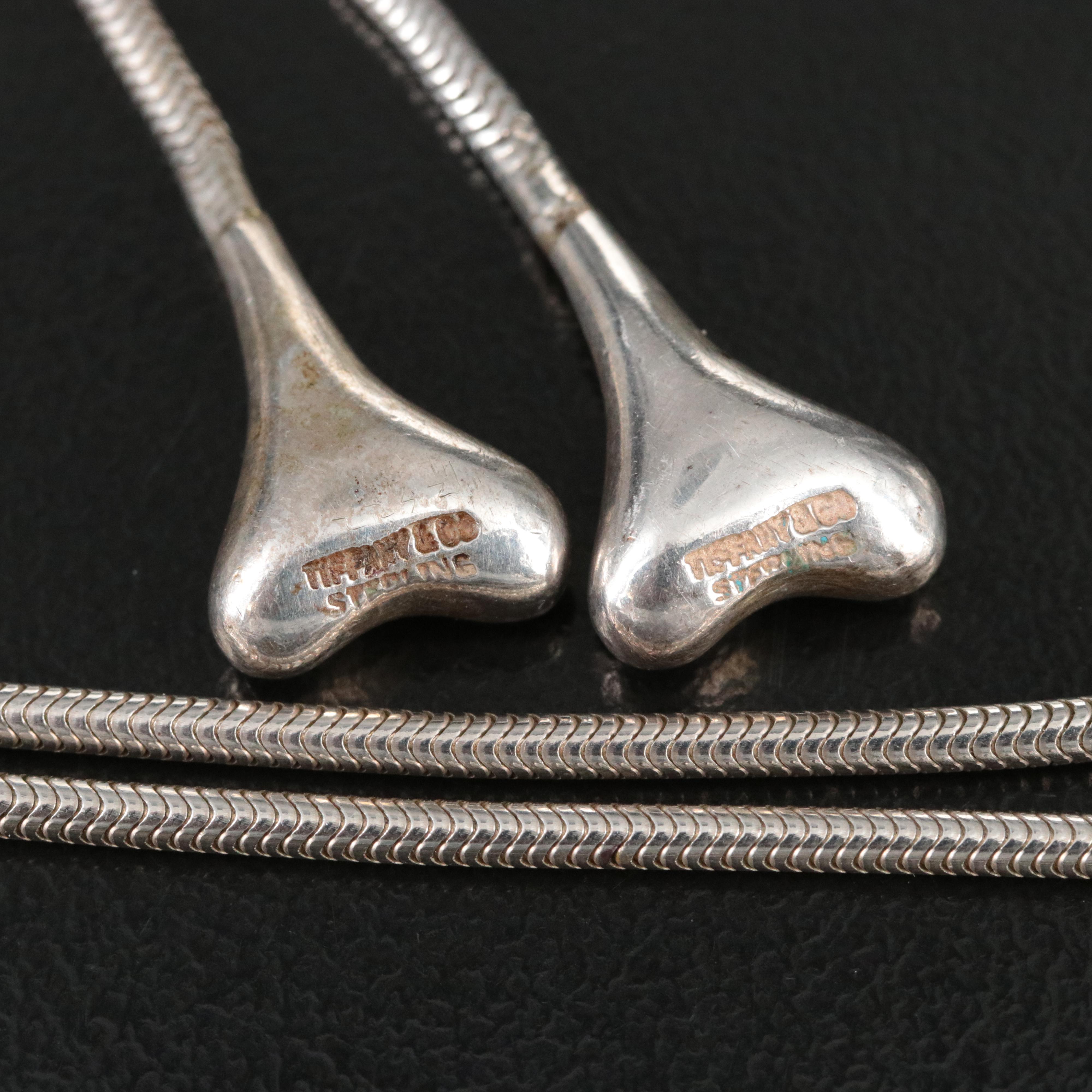 Tiffany & Co. Bone Sterling Lariat Necklace