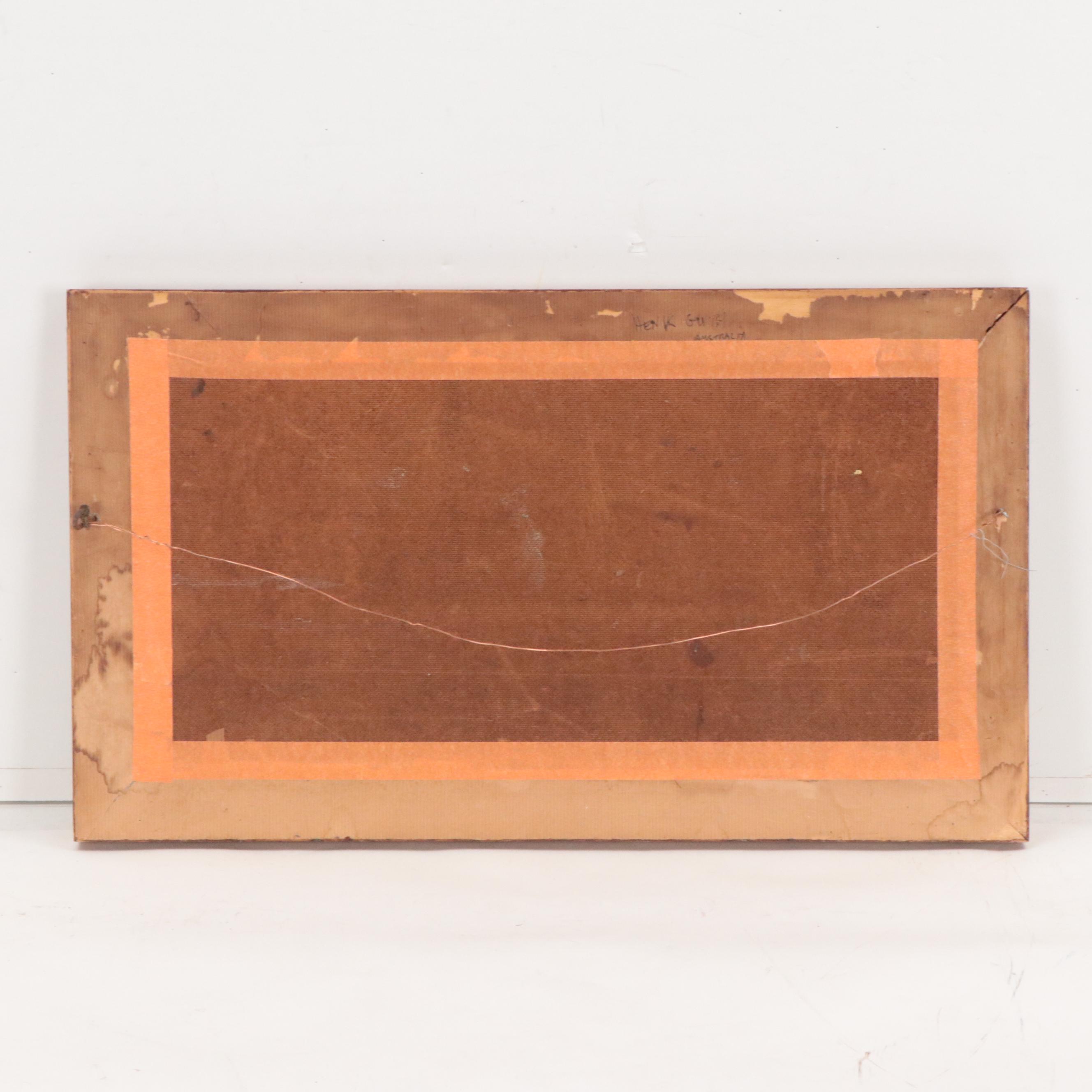 Henk Guth Oil Painting of Central Australian Landscape