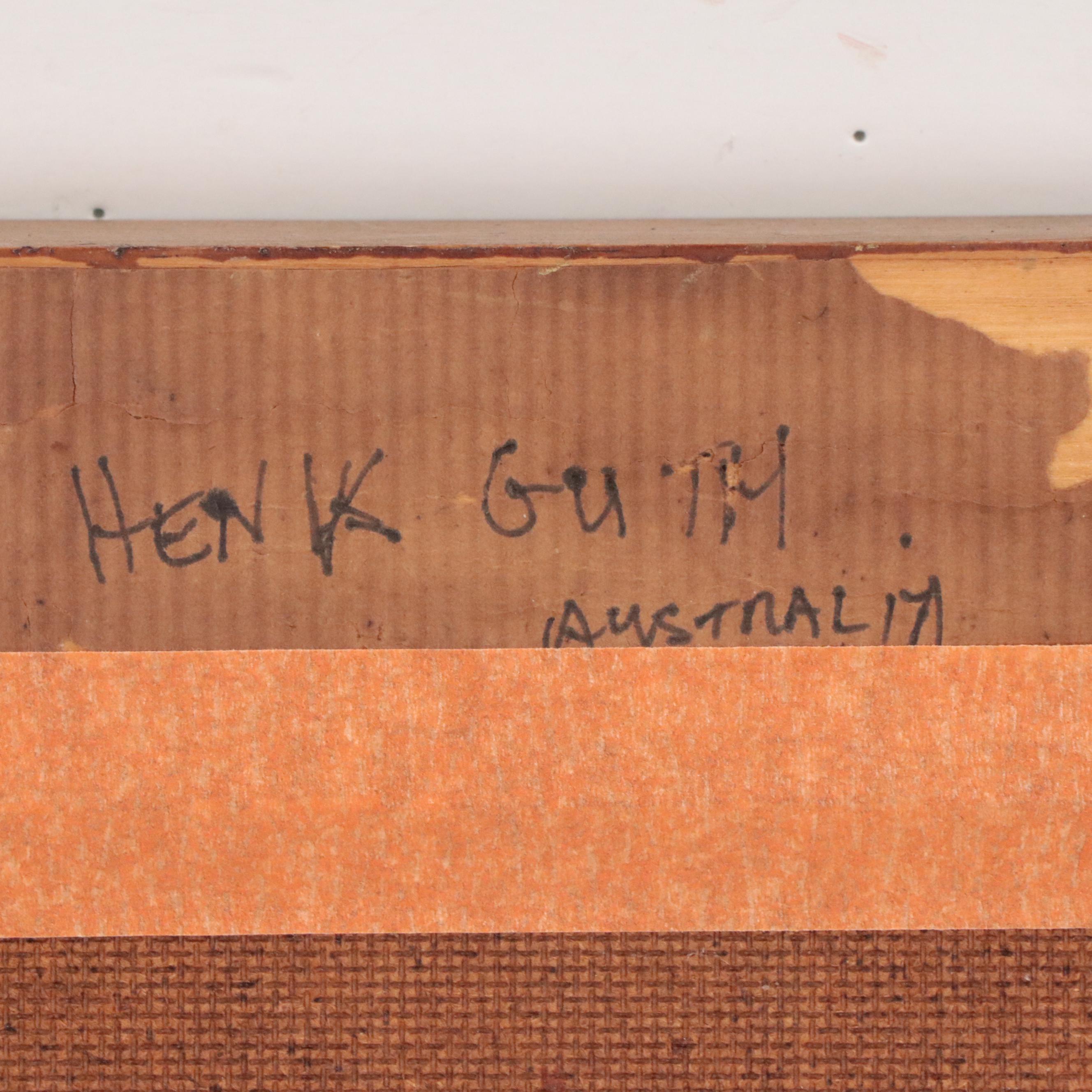 Henk Guth Oil Painting of Central Australian Landscape