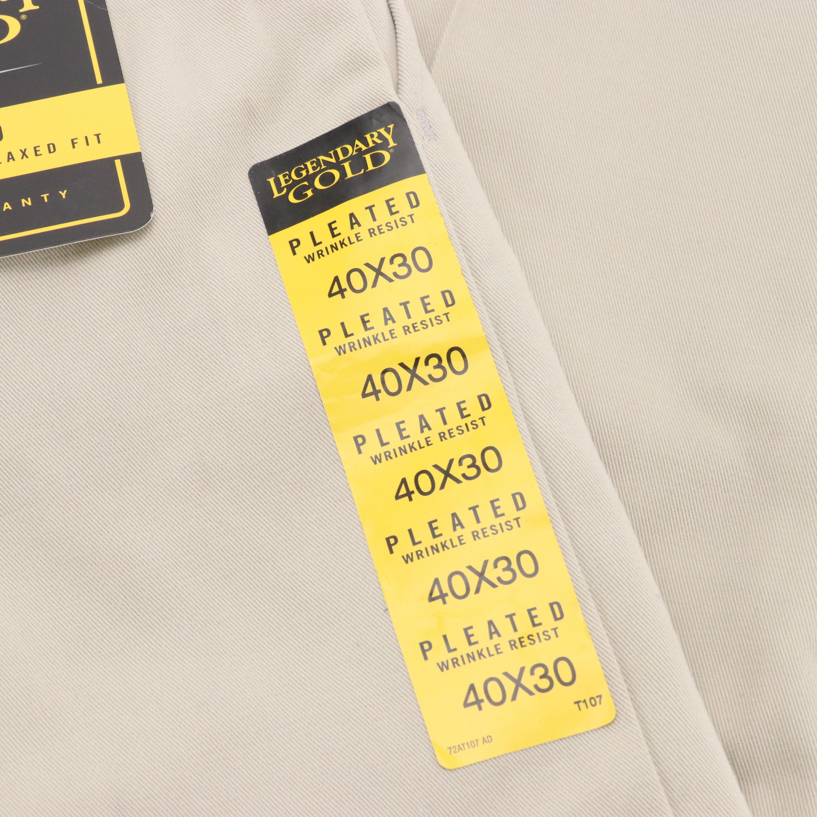 Legendary Gold by Wrangler Pleated Khaki Pants and Outdoor Outfitters Navy Pants