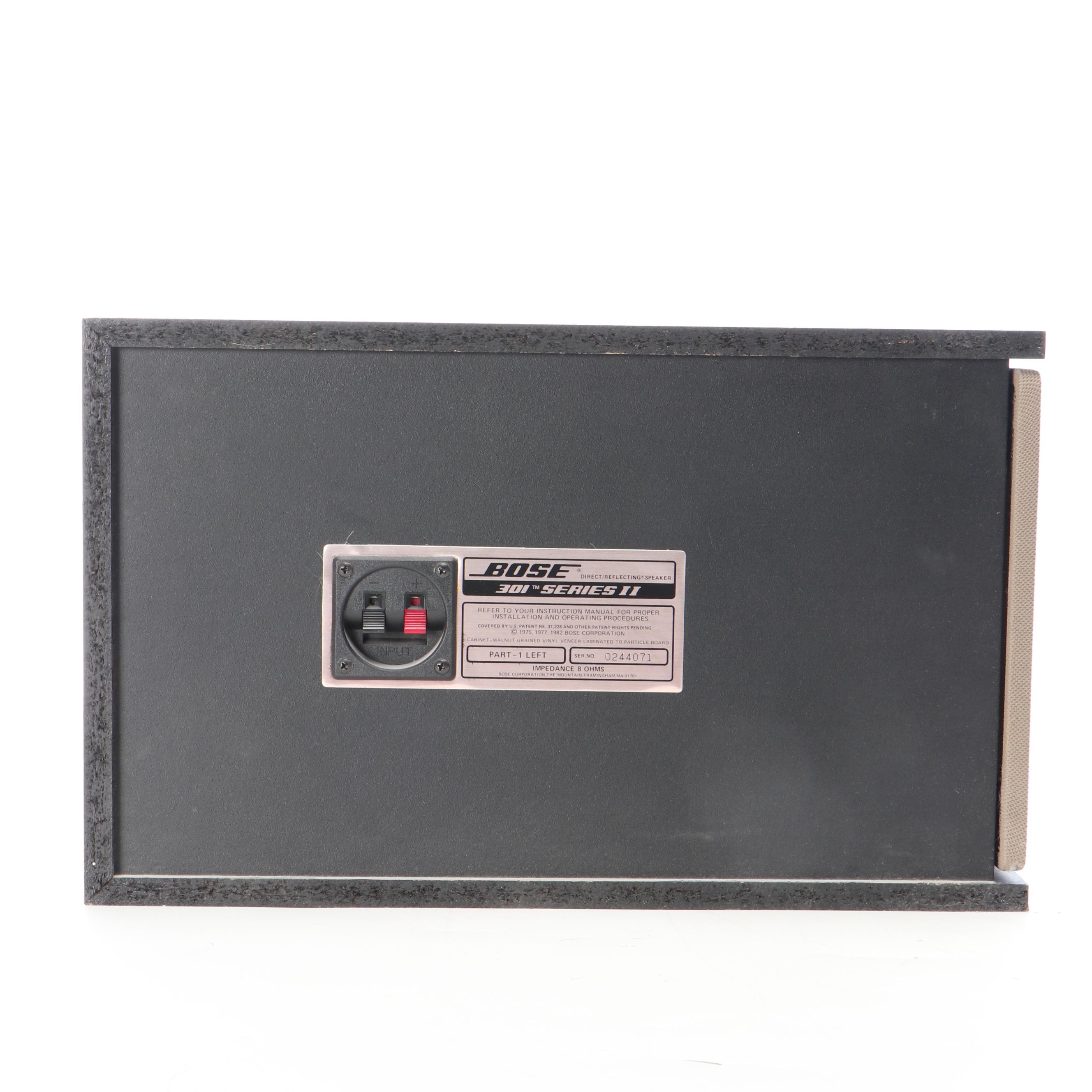 Bose 301 Series II Direct/Reflecting Speakers, Late 20th Century