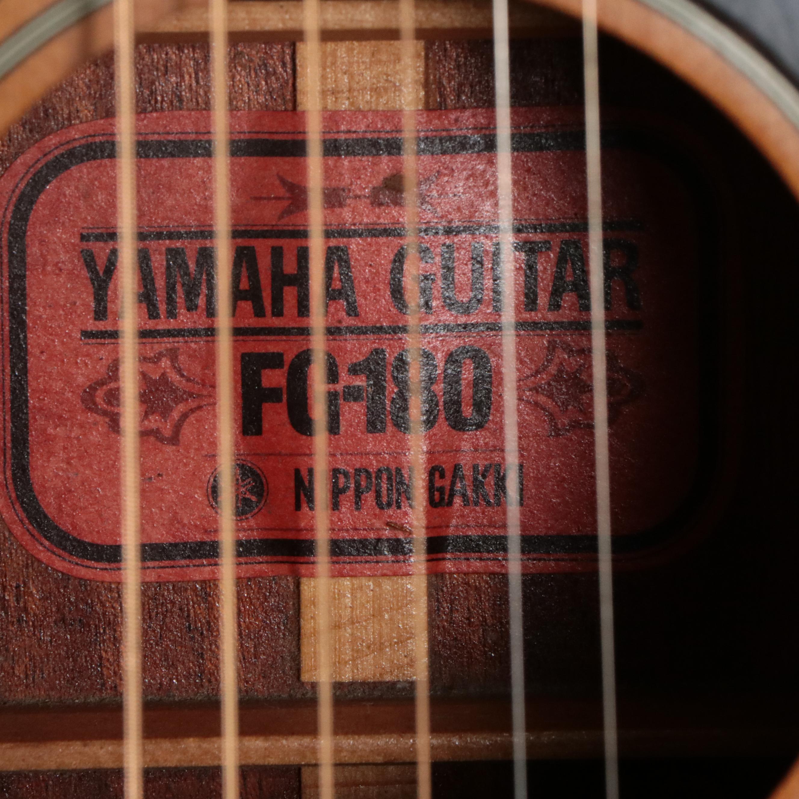 Yamaha FG-180 Red Label Nippon Gakki Guitar, 1970s