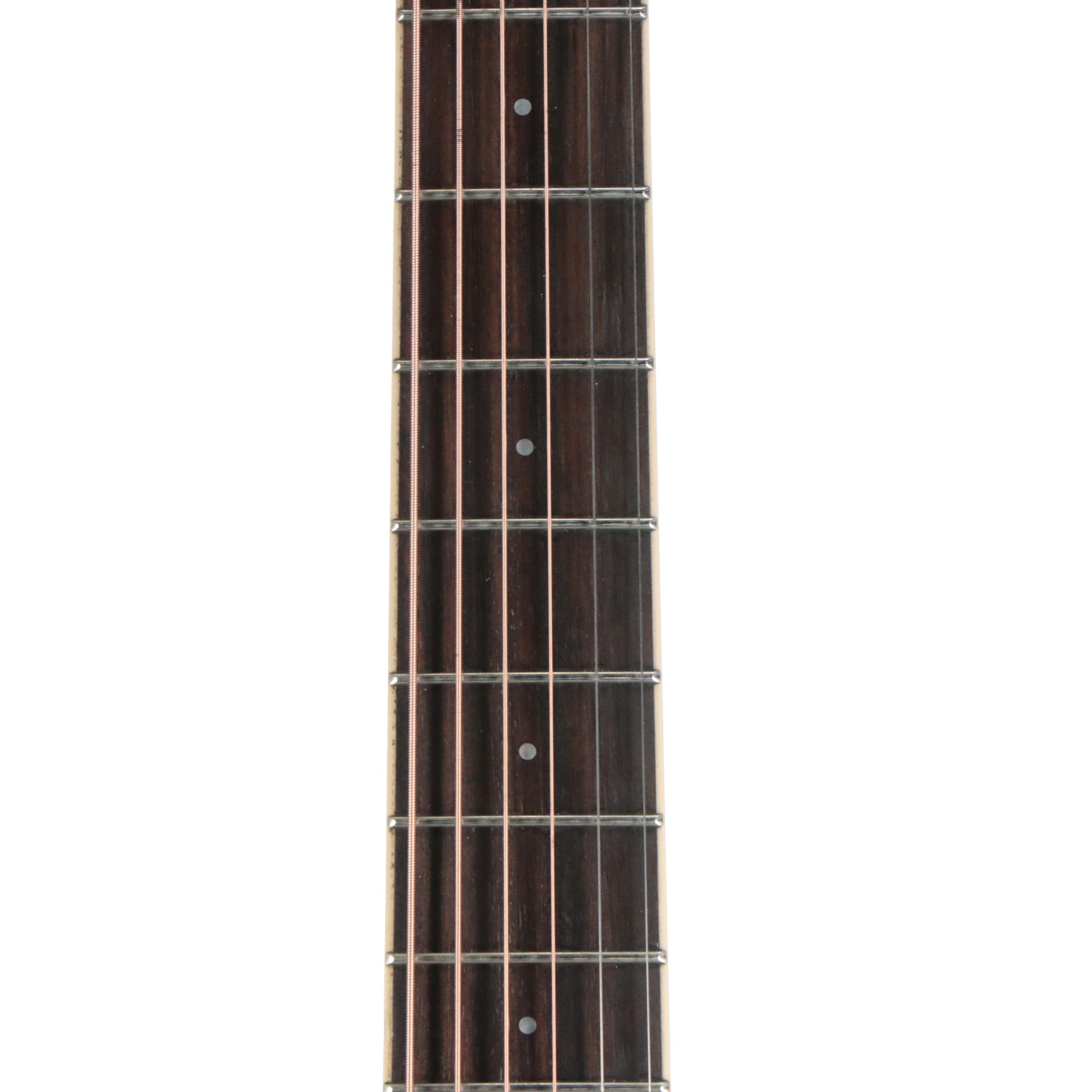 Yamaha Black Gloss and Abalone String Inlay Acoustic Electric Guitar