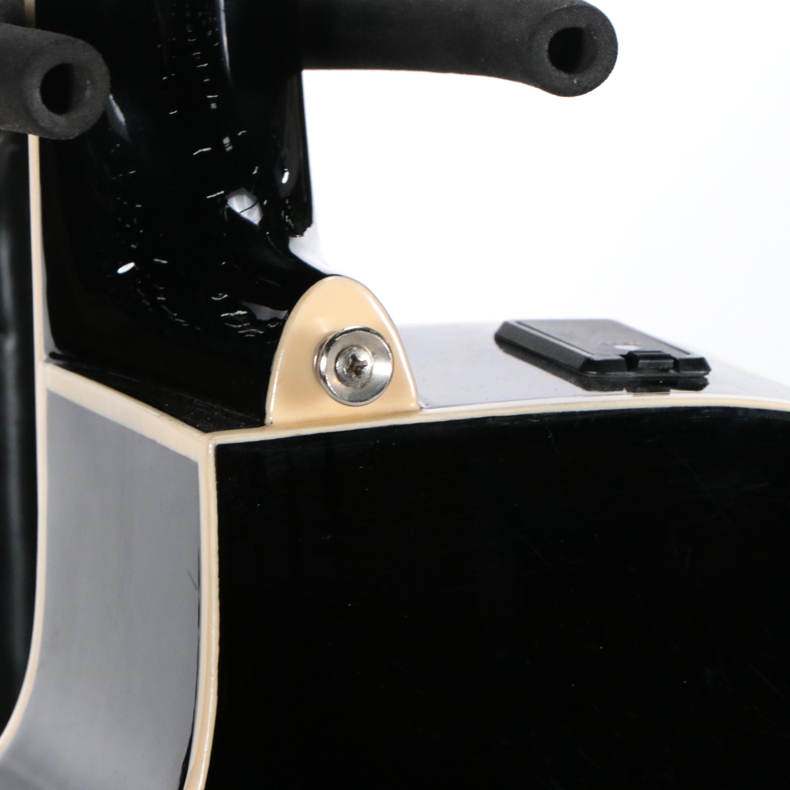 Yamaha Black Gloss and Abalone String Inlay Acoustic Electric Guitar