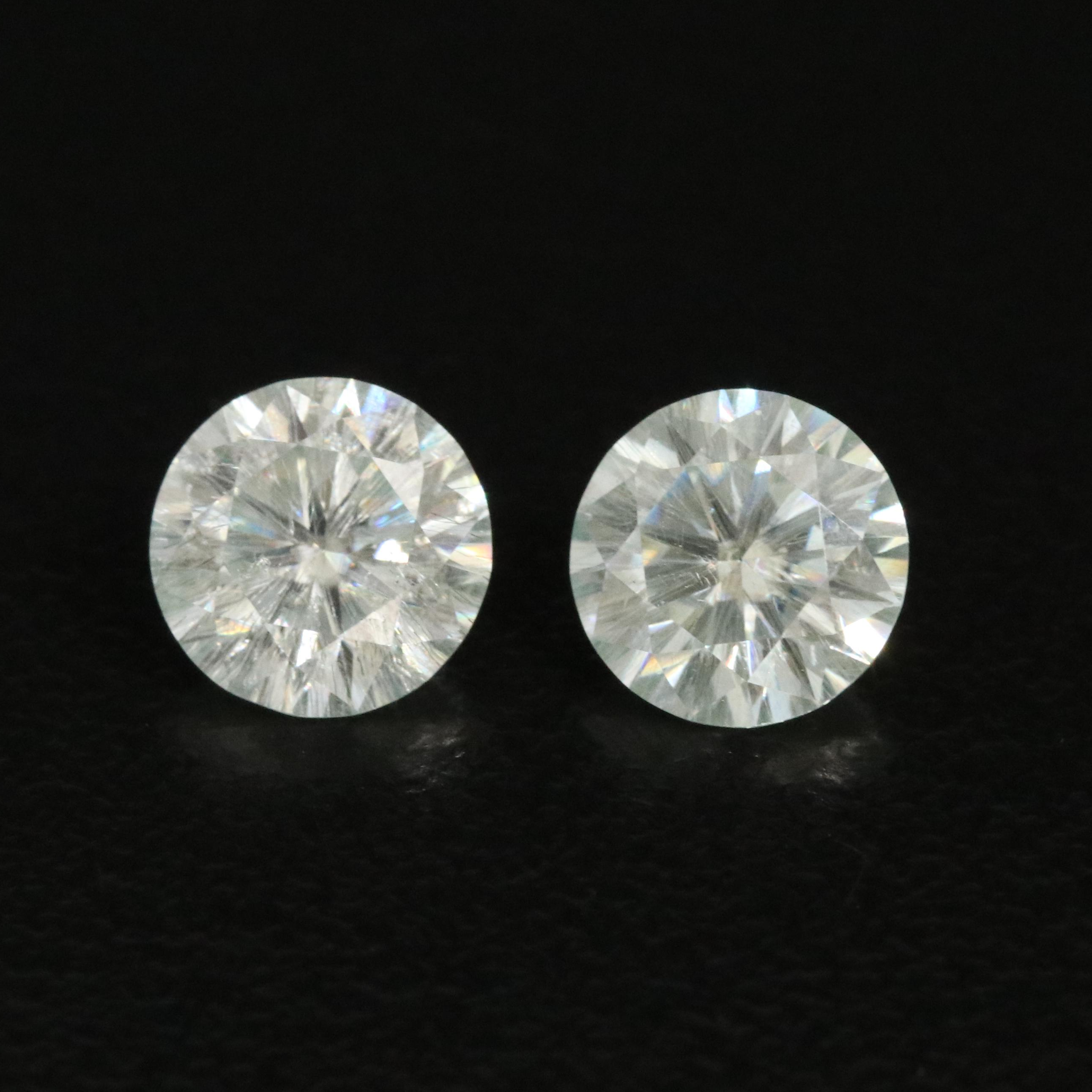 Loose Matched Pair 1.88 CTW Moissanites