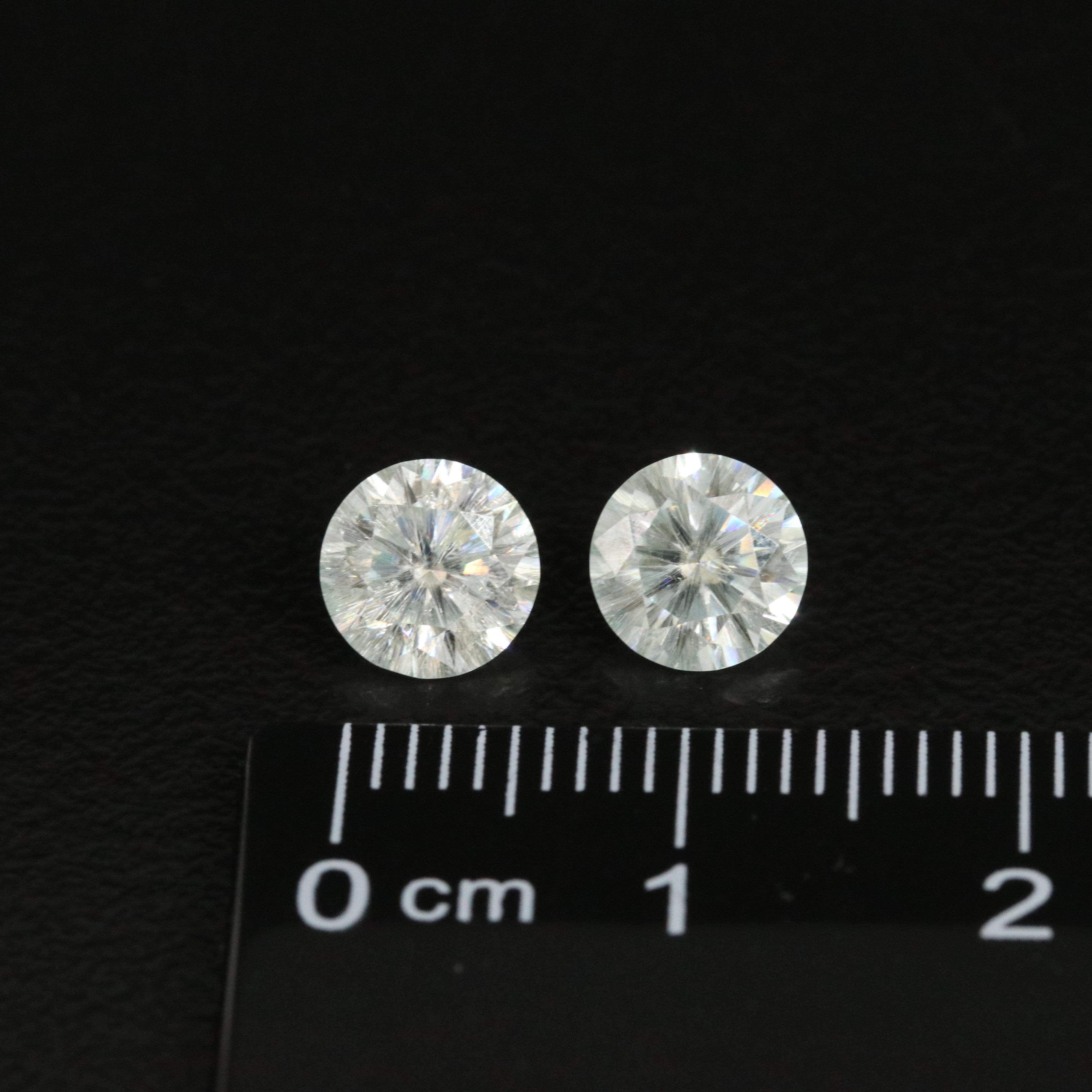 Loose Matched Pair 1.88 CTW Moissanites