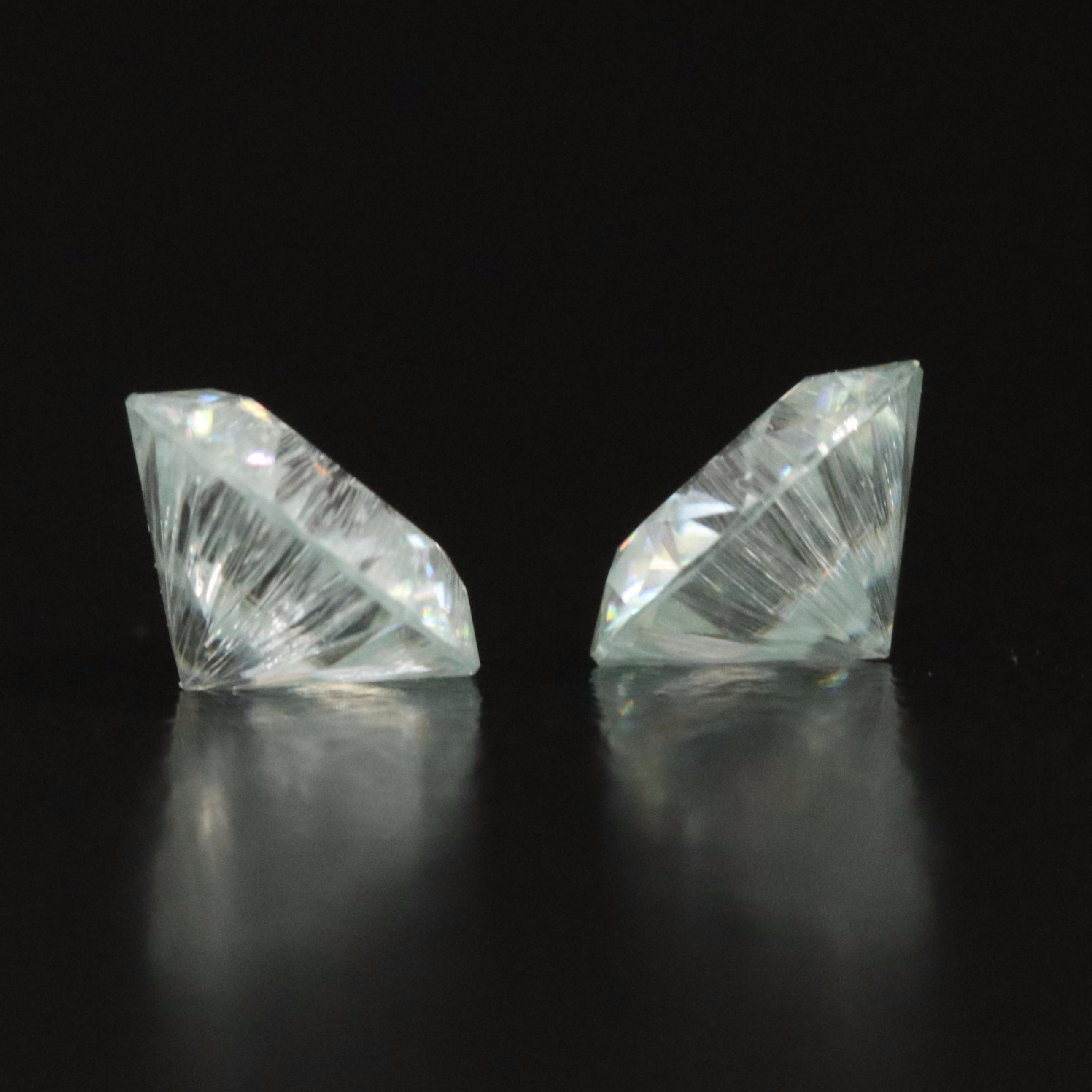 Loose Matched Pair 1.88 CTW Moissanites