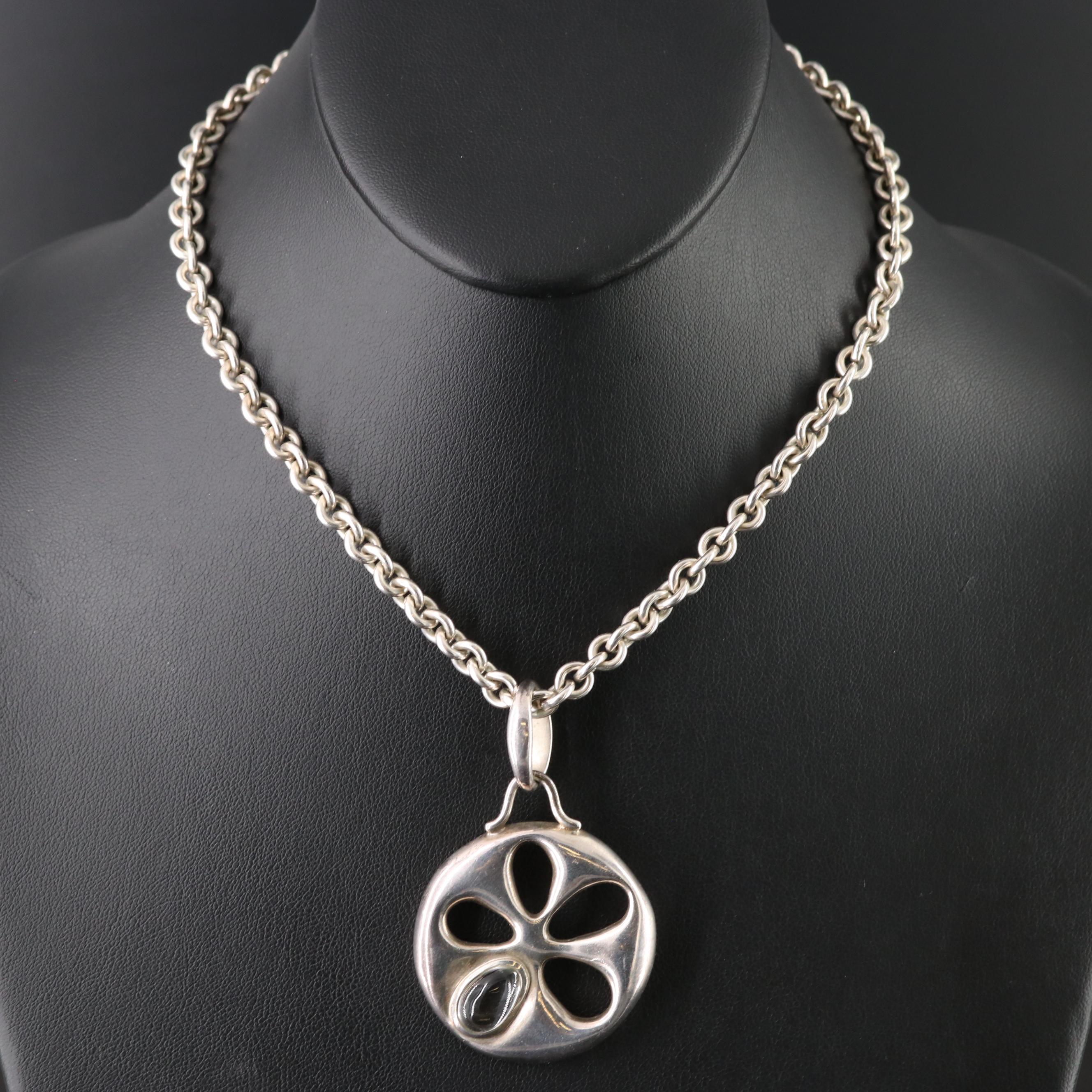 Tiffany & Co. Primrose Sterling and Amethyst Pendant Necklace