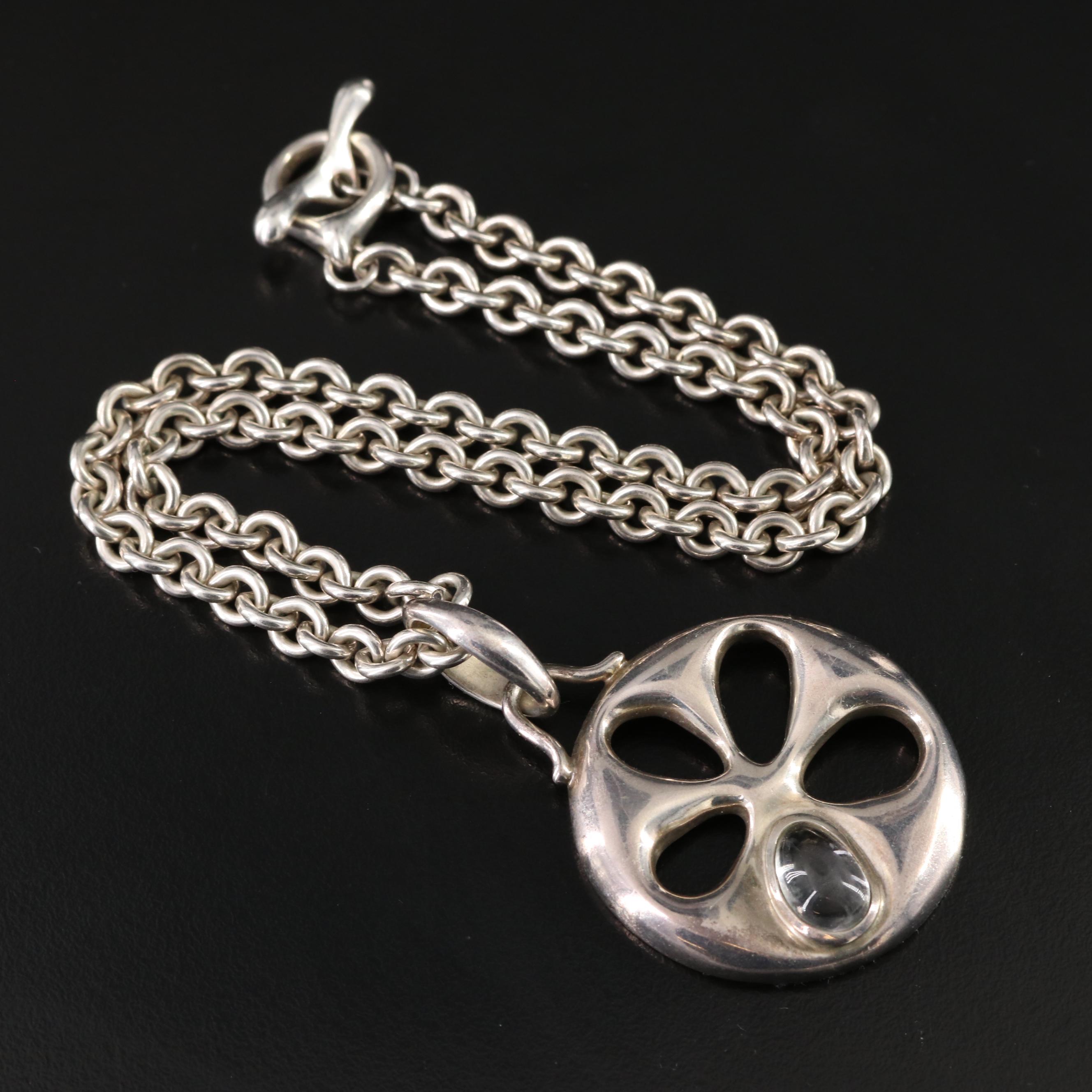 Tiffany & Co. Primrose Sterling and Amethyst Pendant Necklace