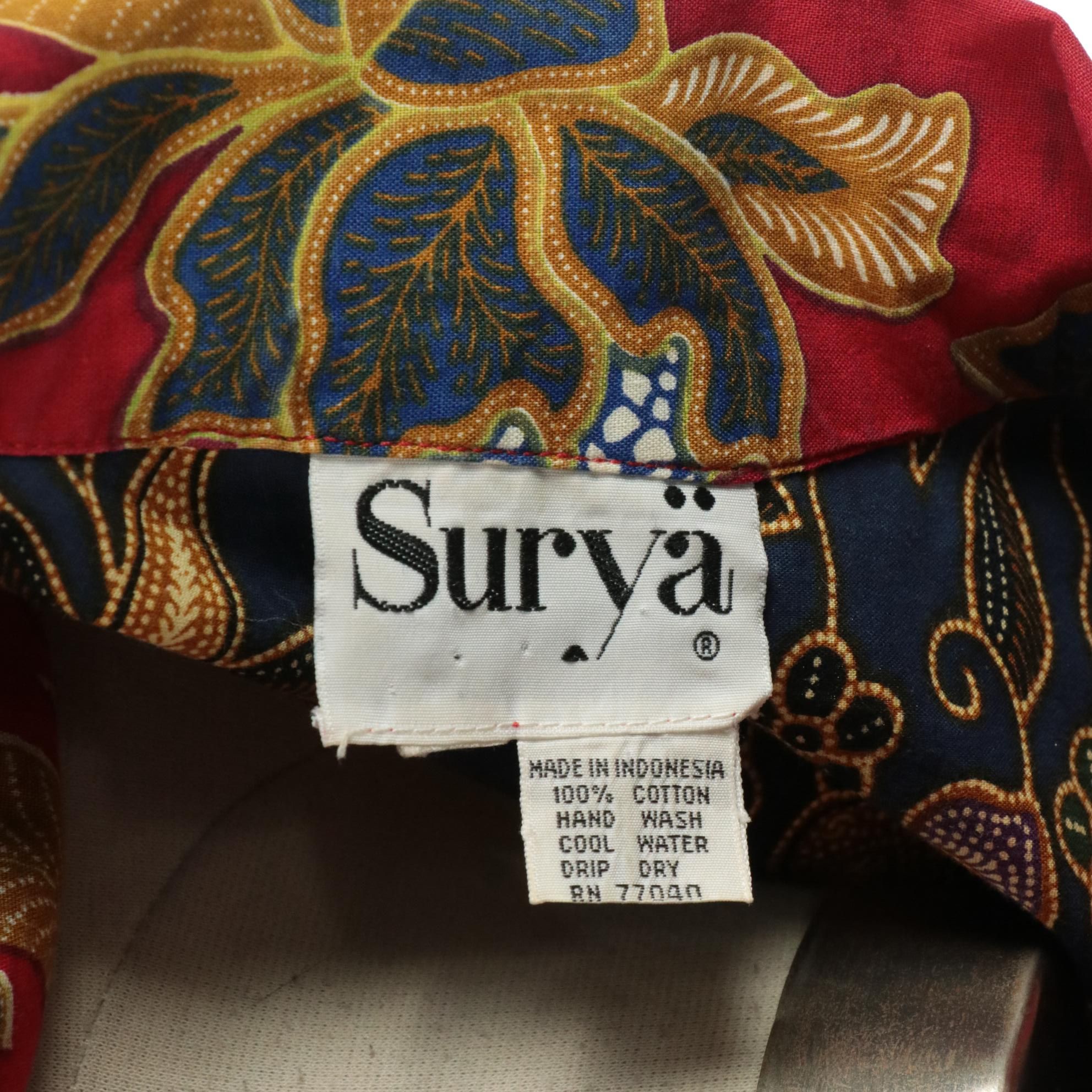 Bob Mackie Wearable Art Embroidered Top and Suryä Mixed Print/Beaded Shirt