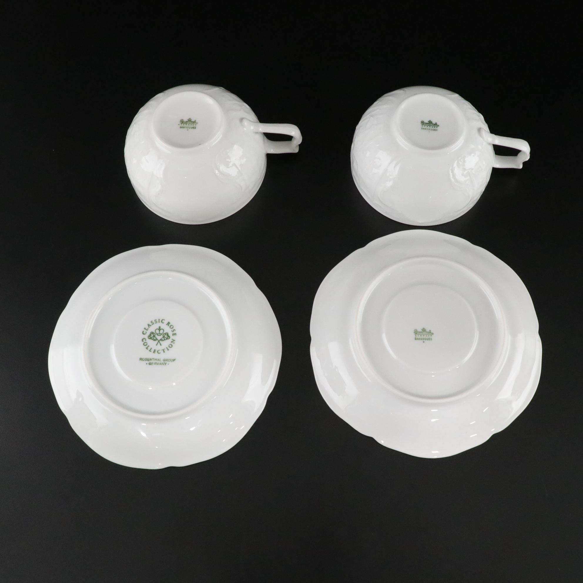 German & French White Porcelain Dishware