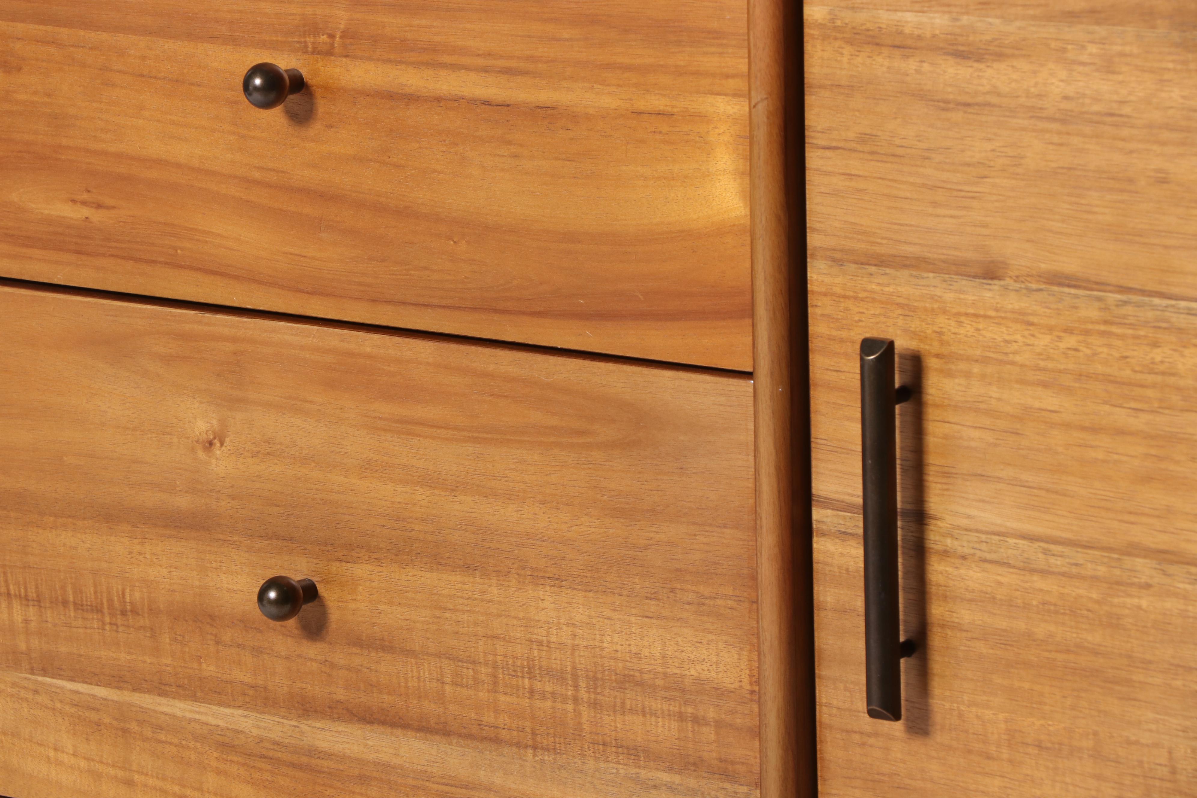 West Elm Mid Century Modern Style Chifferobe in Acorn Finish