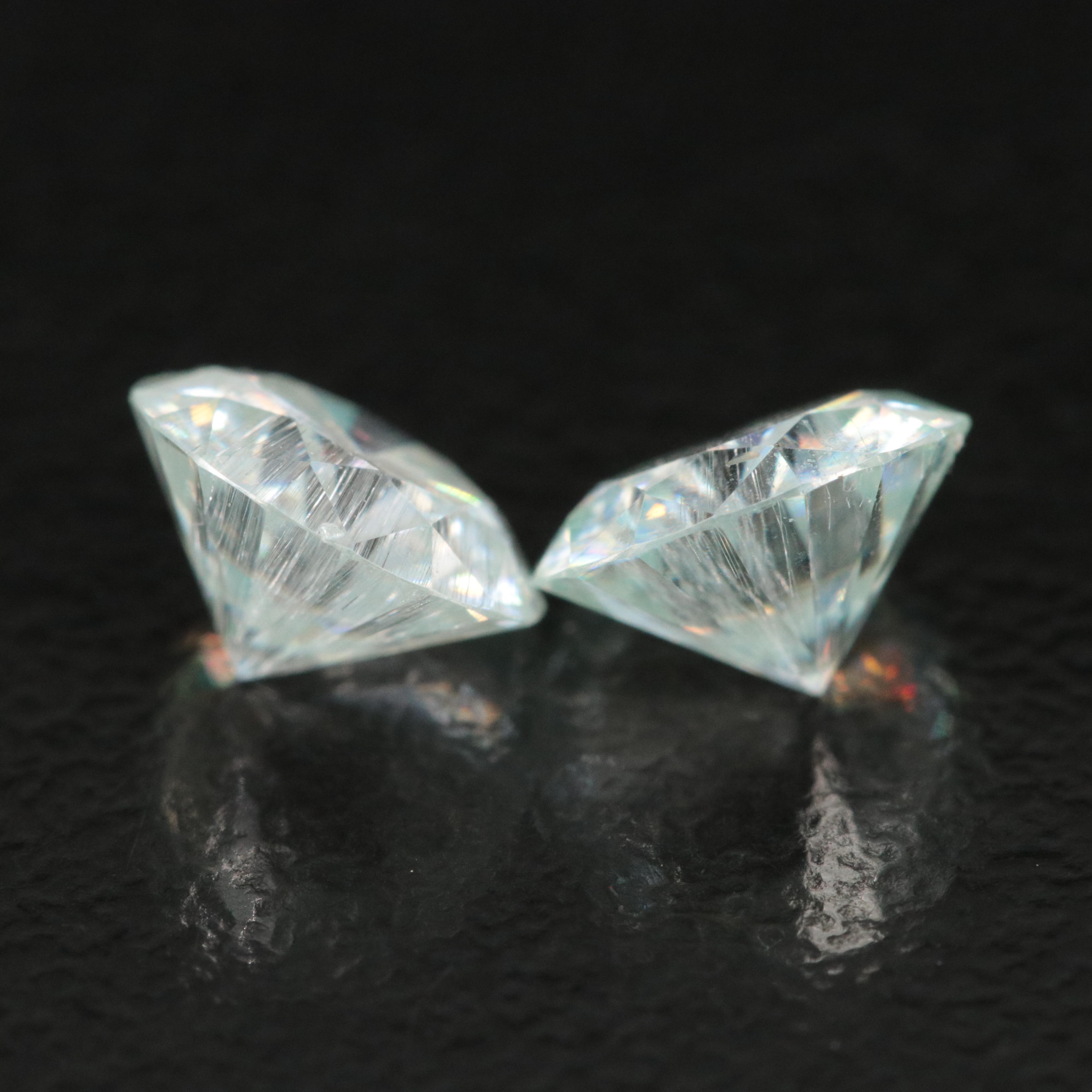 Loose Matched Pair 1.81 CTW Moissanites