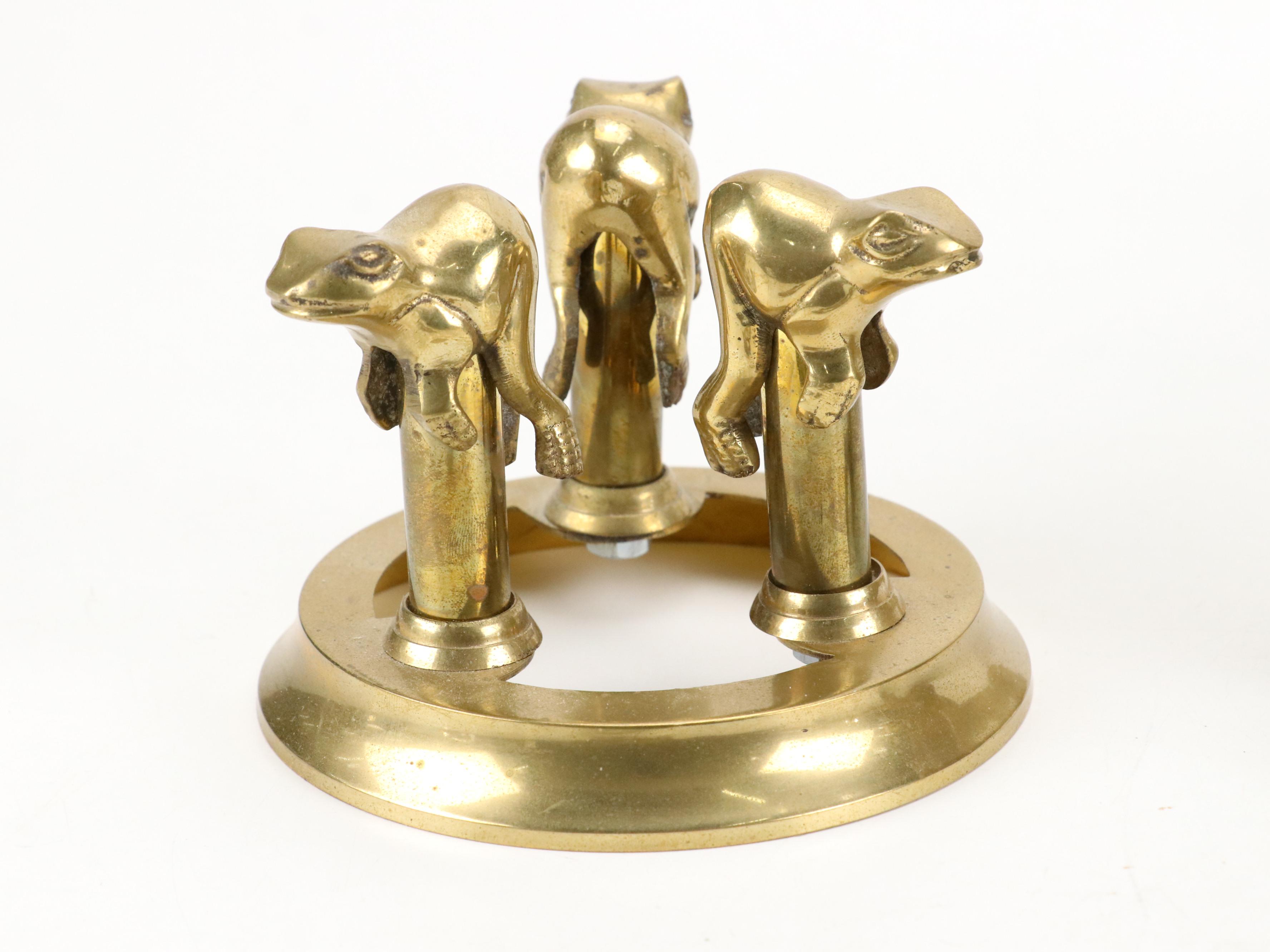 Brass Frog Paperweight, Metal Dustpan, and More Brass Décor