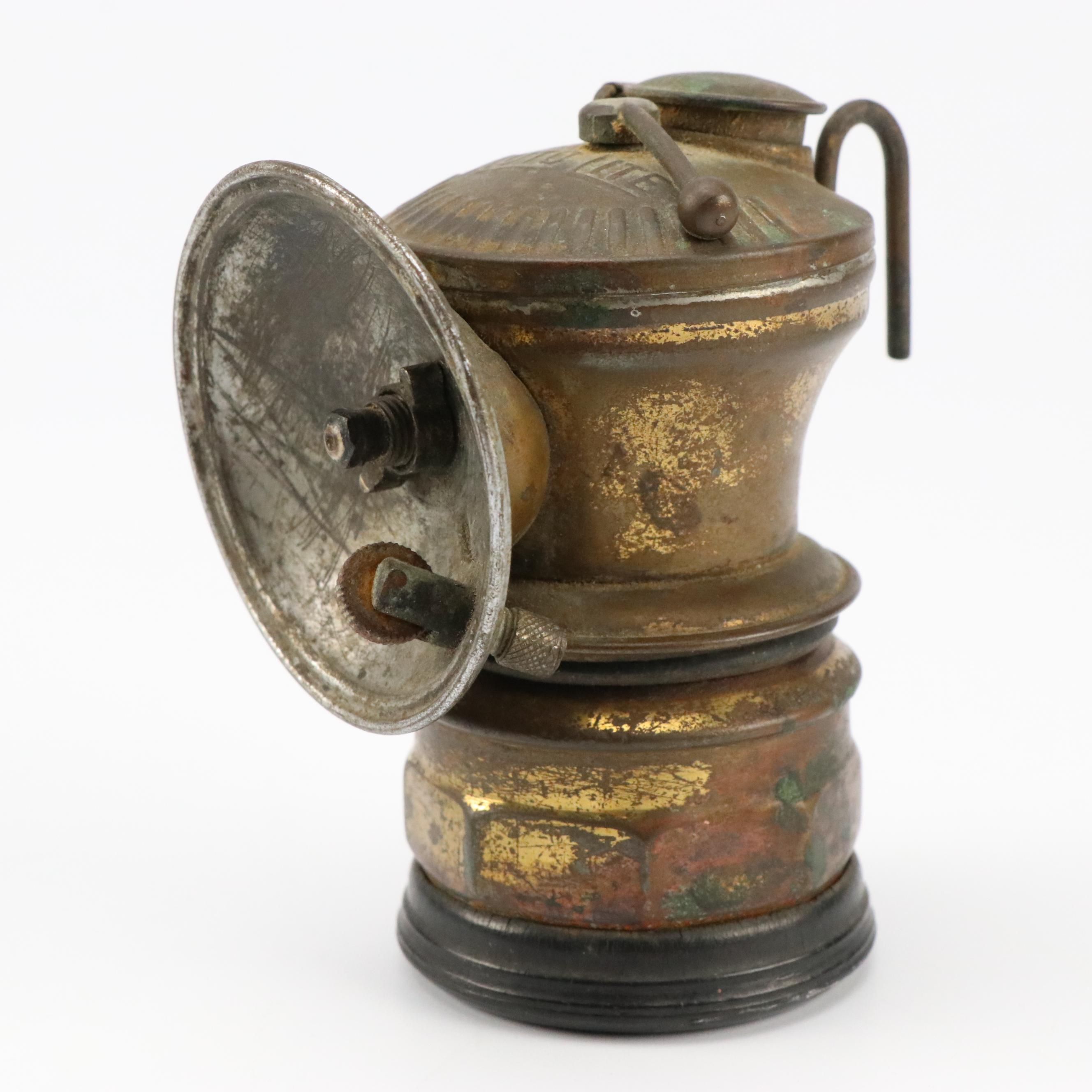 Universal Lamp Co. Auto-Lite Carbide Mining Lamp, Early to Mid-20th Century