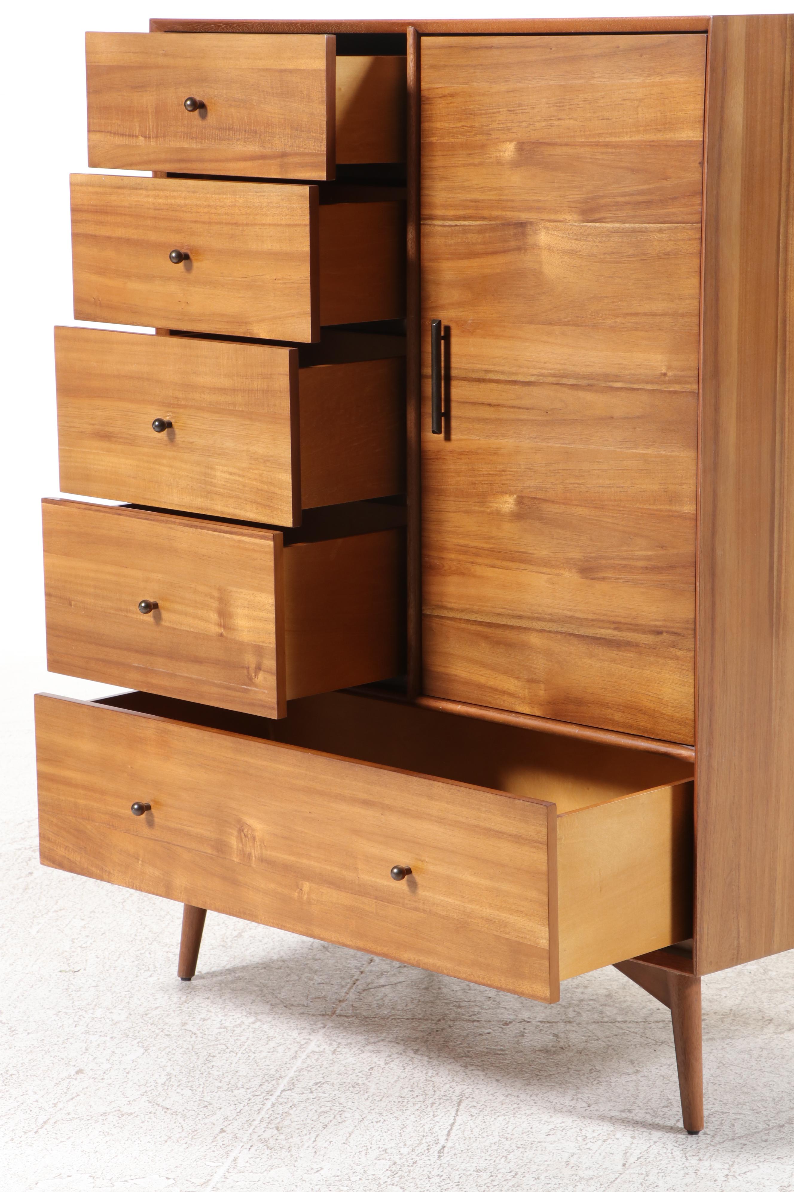 West Elm Mid Century Modern Style Wooden Armoire, 2015