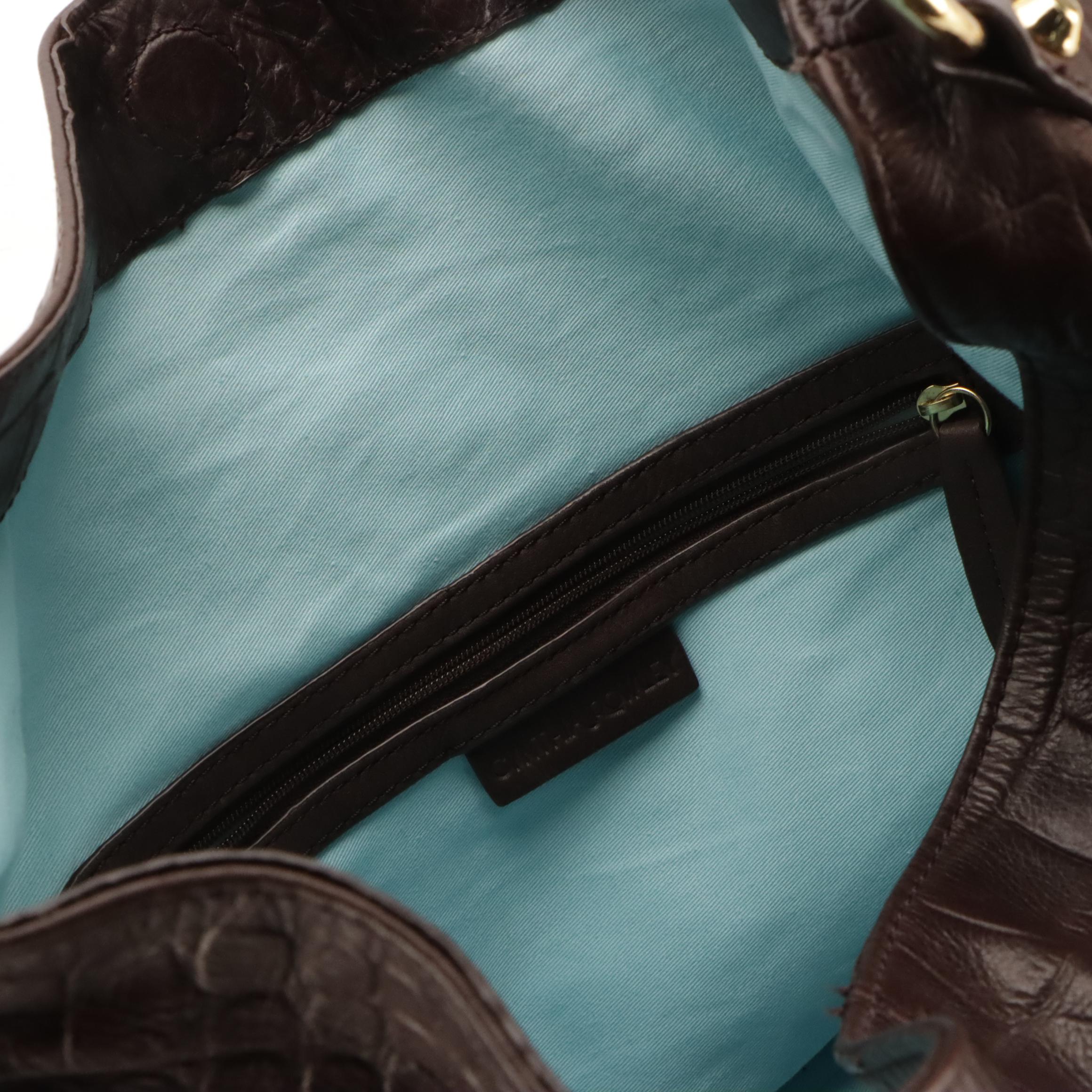 Cecconi Piero Yellow Leather Handbag and Cynthia Rowley Croc Embossed Hobo Bag