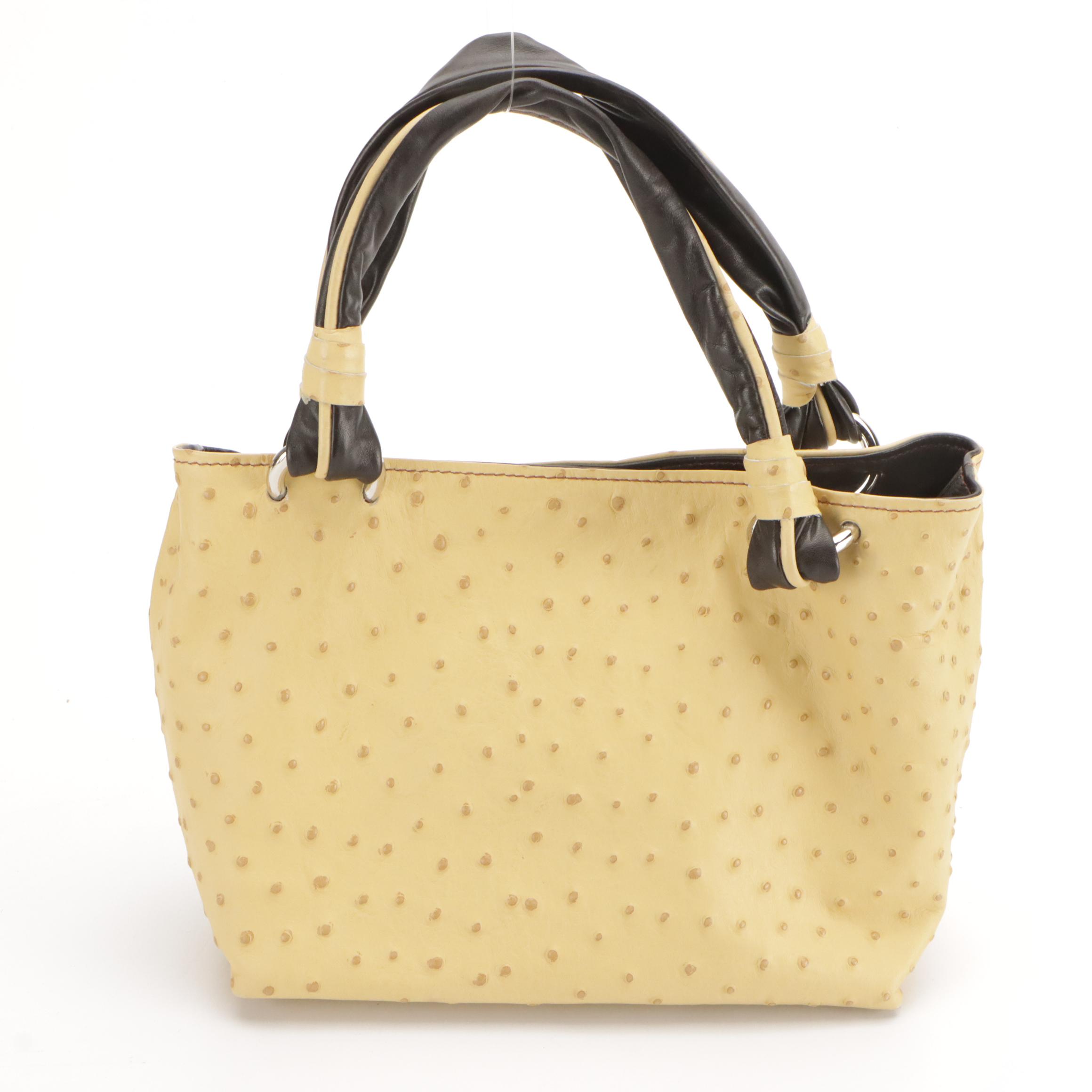 Cecconi Piero Yellow Leather Handbag and Cynthia Rowley Croc Embossed Hobo Bag