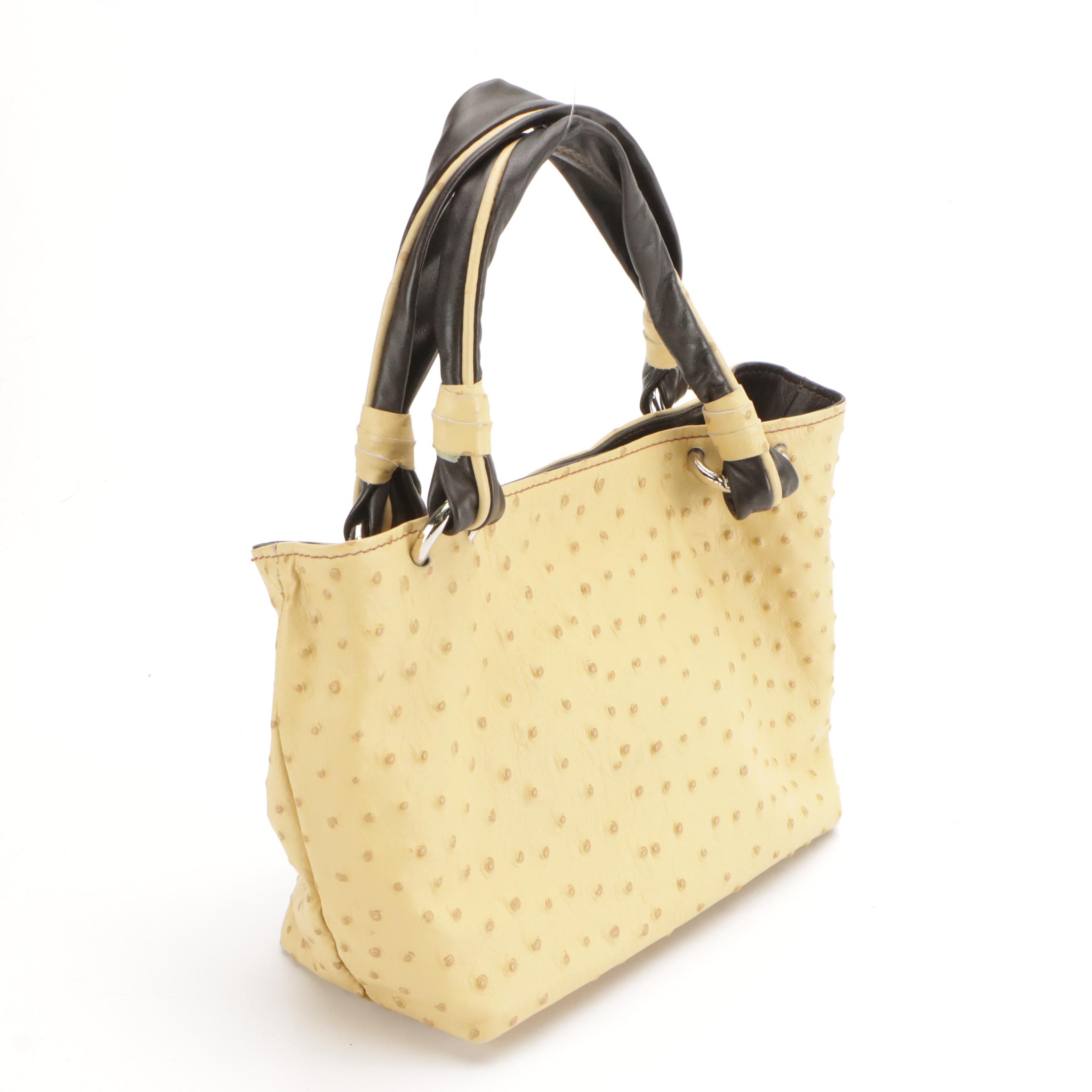 Cecconi Piero Yellow Leather Handbag and Cynthia Rowley Croc Embossed Hobo Bag