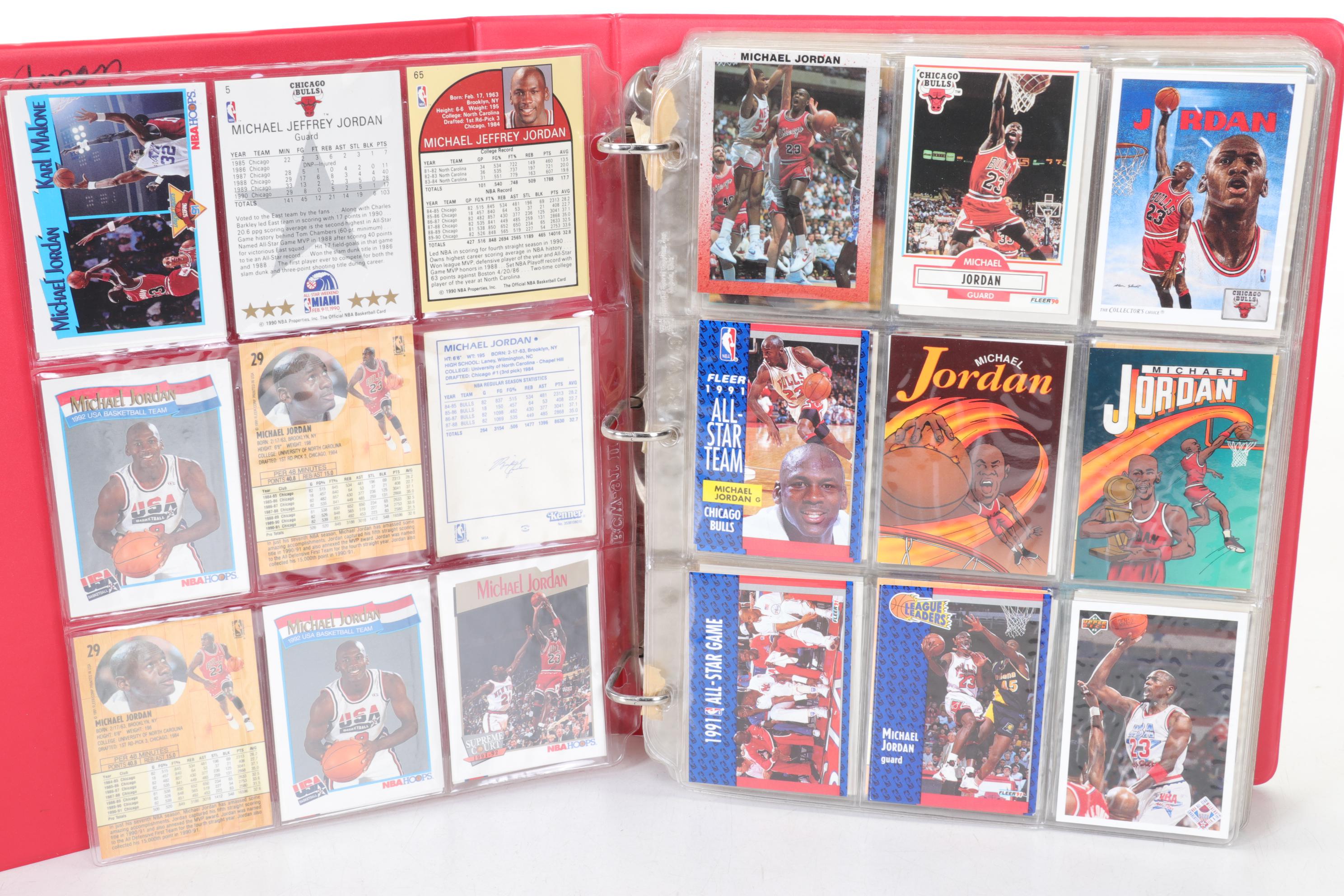 NBA Basketball Sports Trading Cards, Late 1980s to Early 1990s