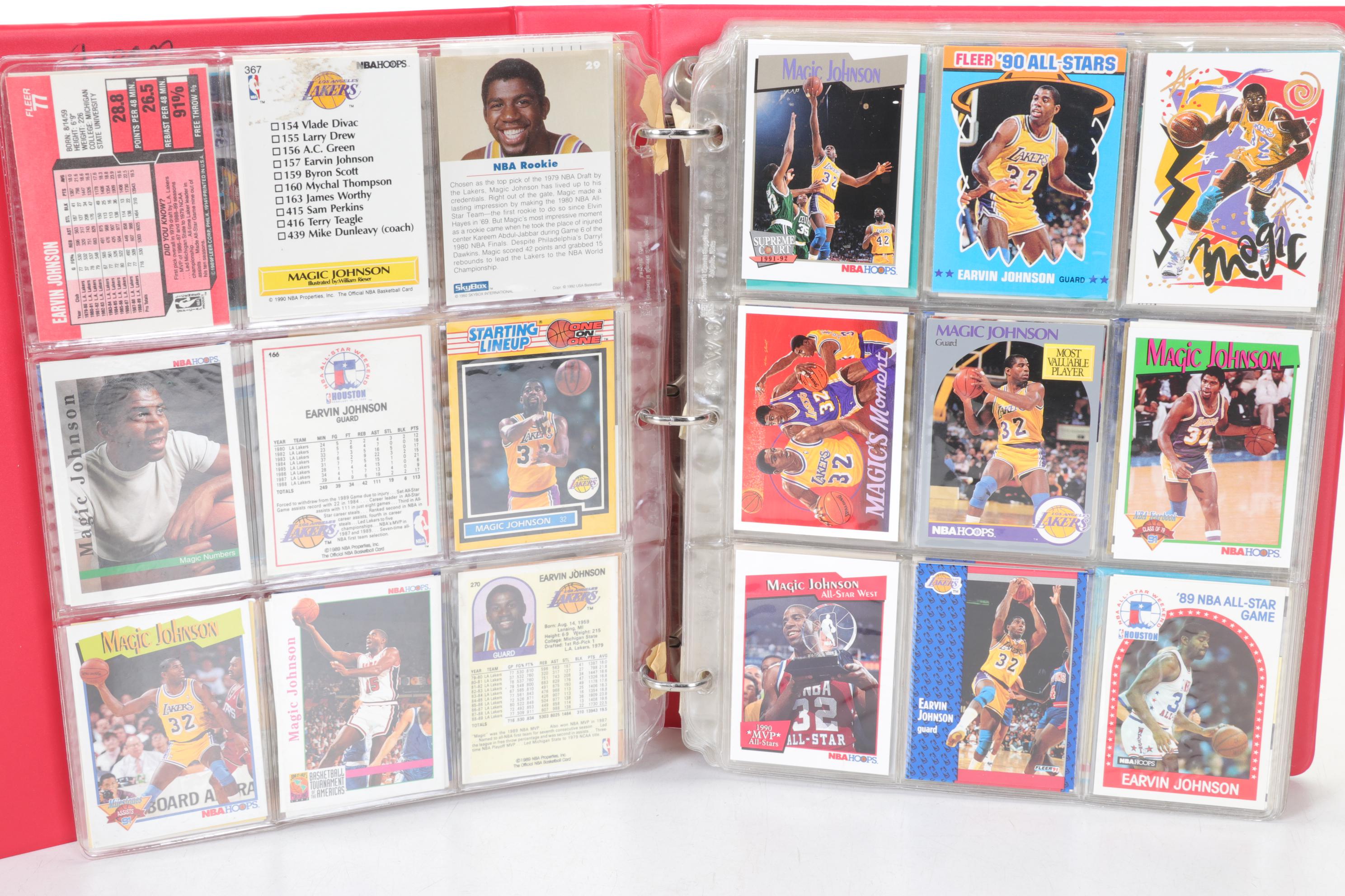 NBA Basketball Sports Trading Cards, Late 1980s to Early 1990s