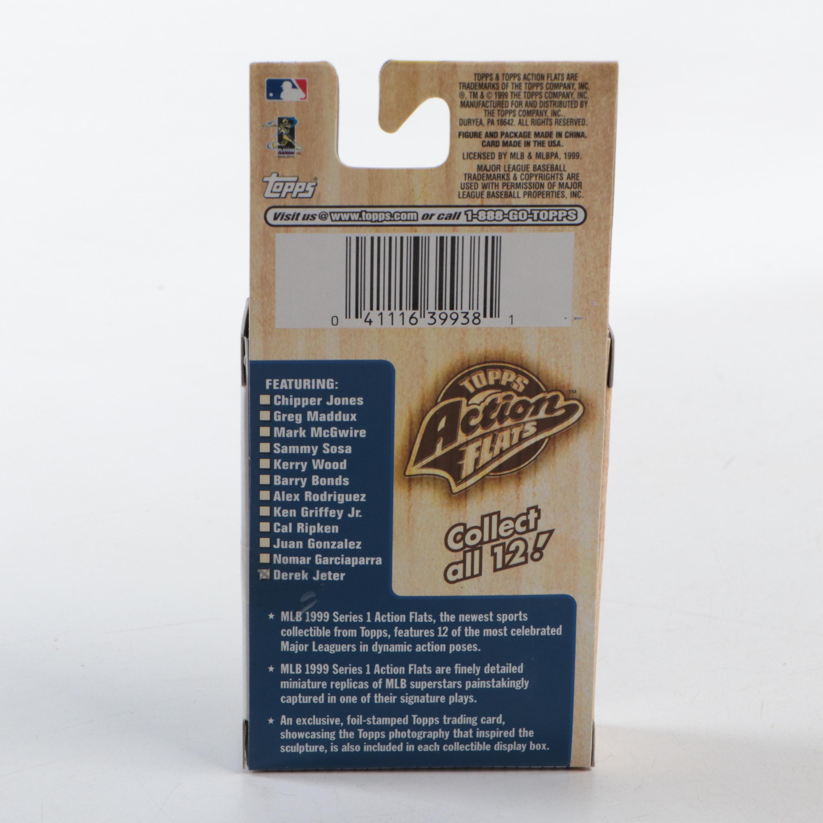 Sealed Topps Action Flats Figures Featuring Derek Jeter, Ken Griffey Jr, & More
