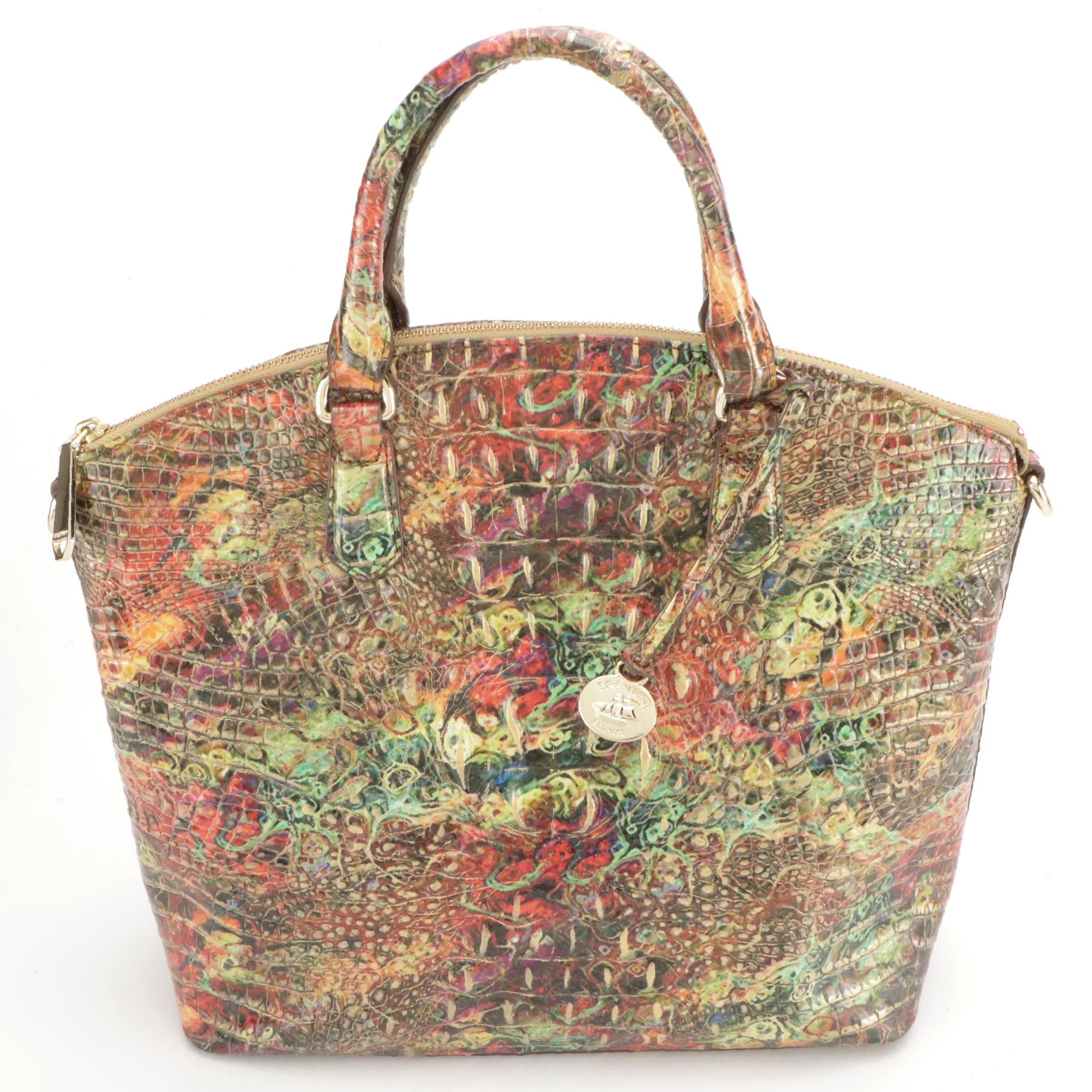 Brahmin Multicolor Croc Embossed Two-Way Bag