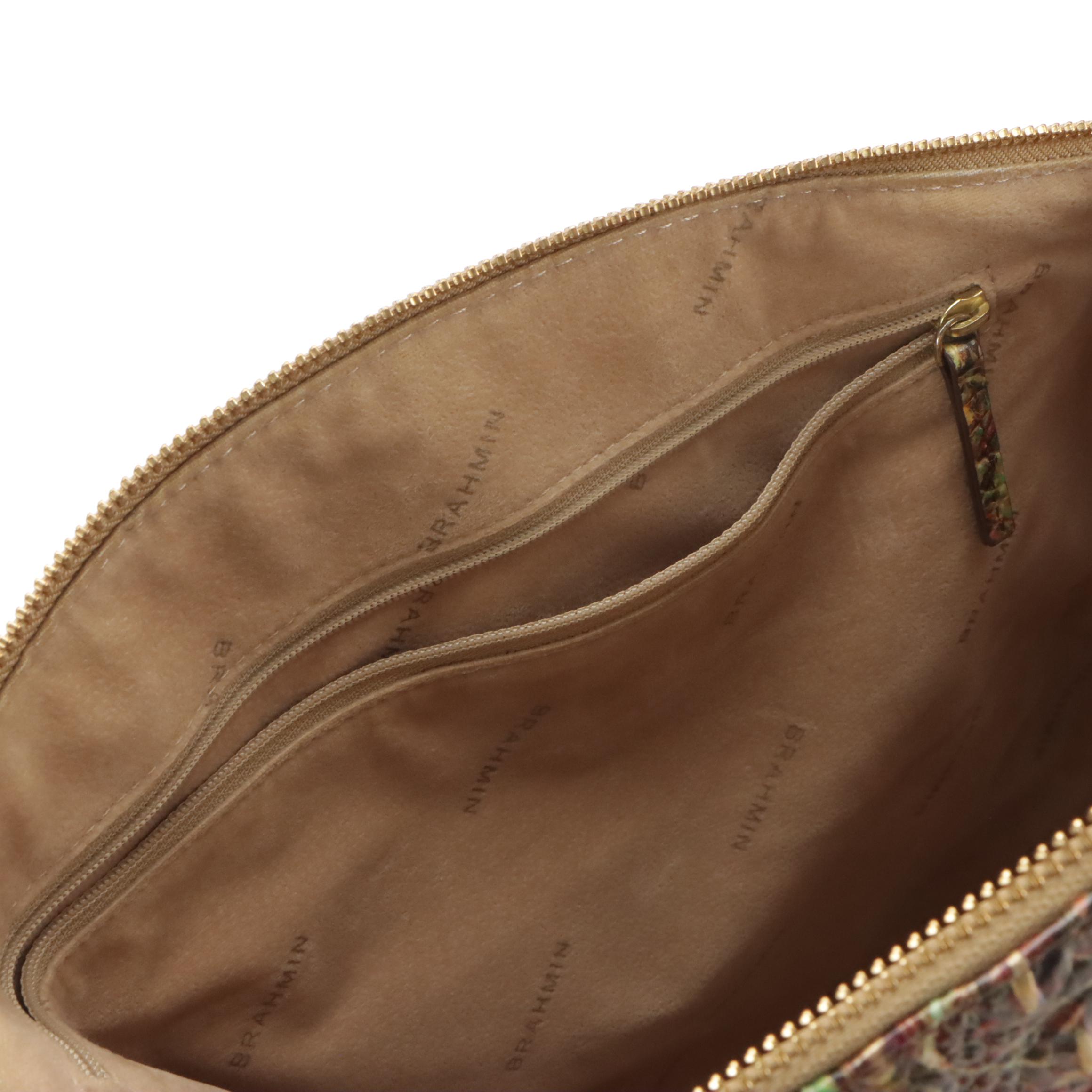 Brahmin Multicolor Croc Embossed Two-Way Bag