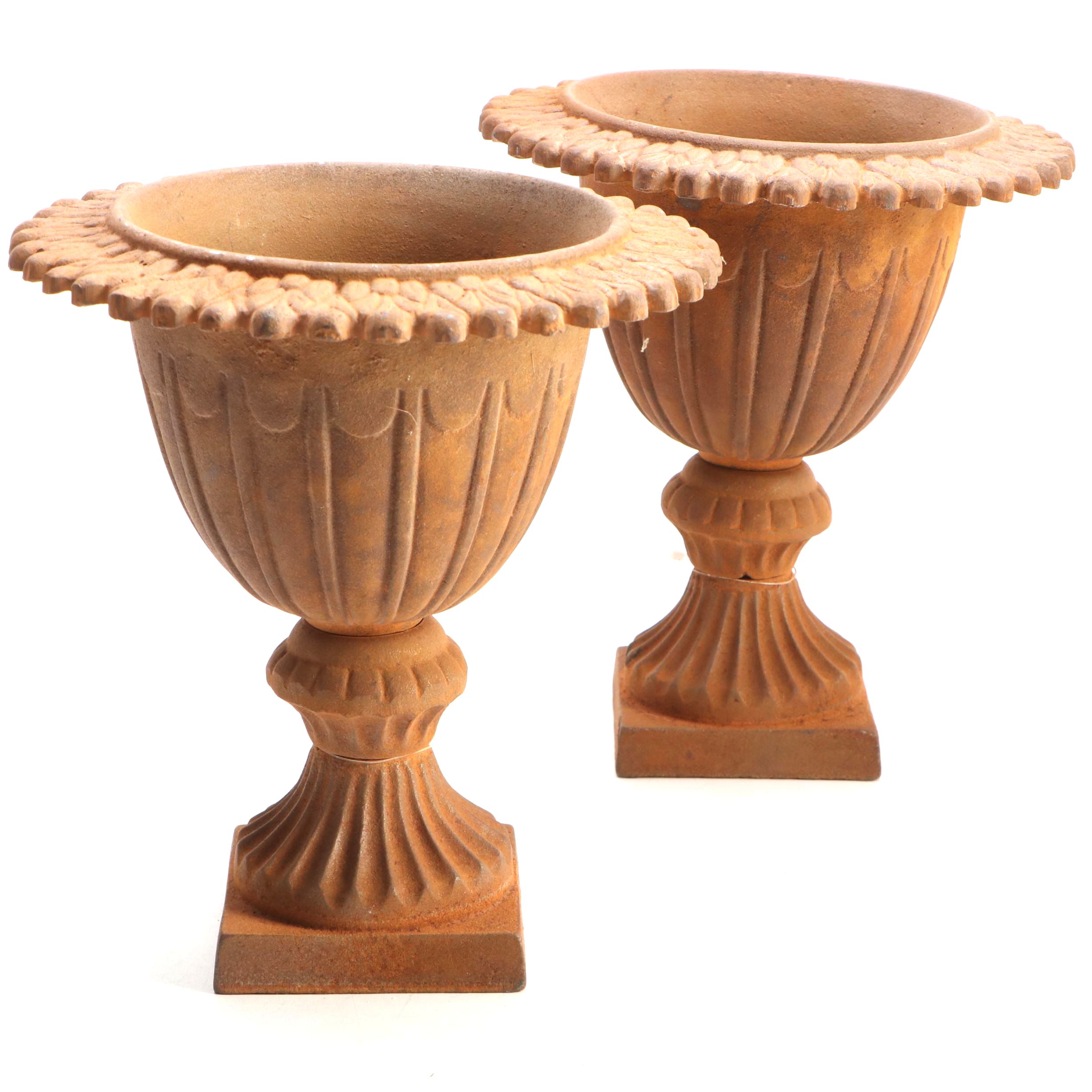 French Style Cast Iron Footed Planters