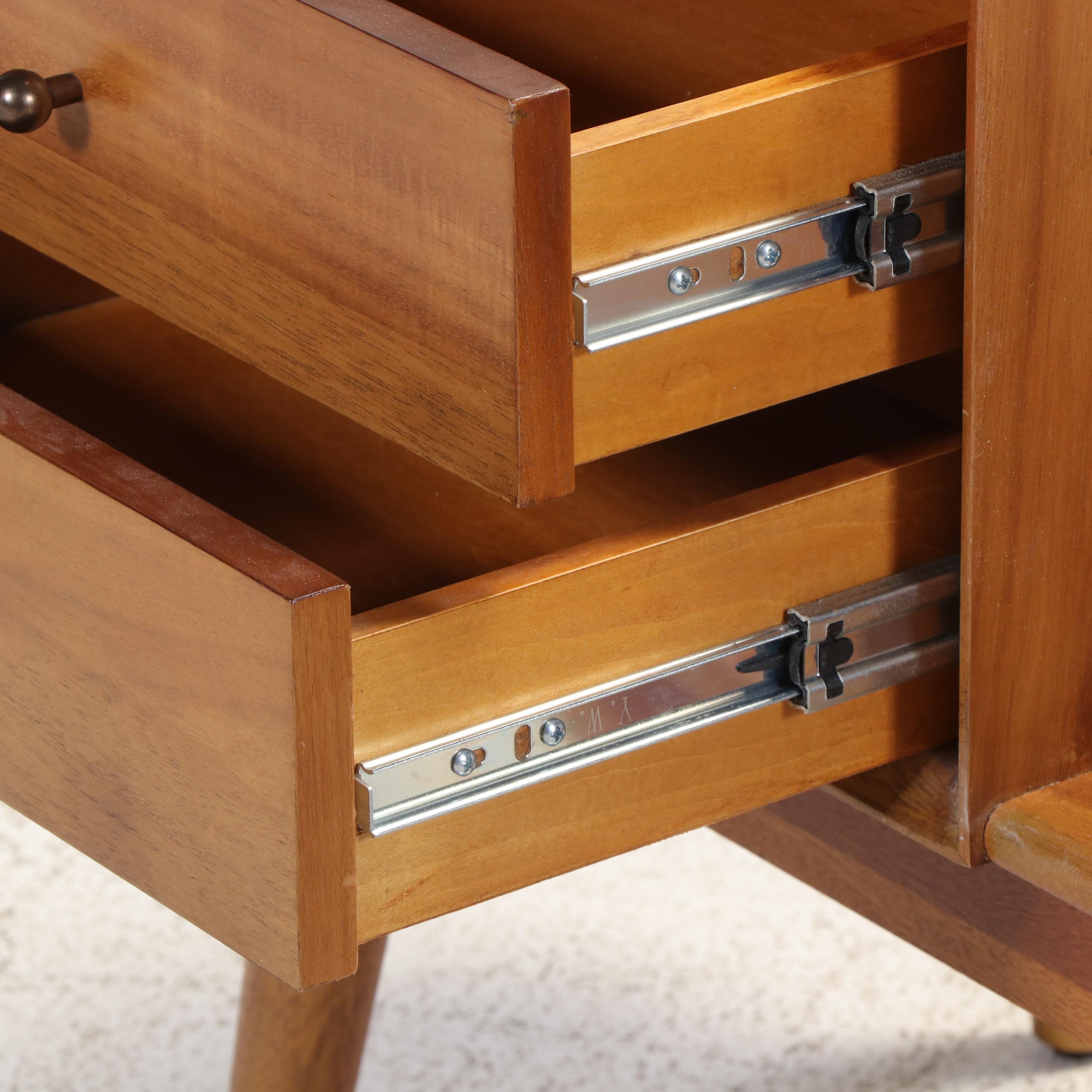 West Elm "Mid-Century" Eucalyptus and Acacia Wood Storage Bench