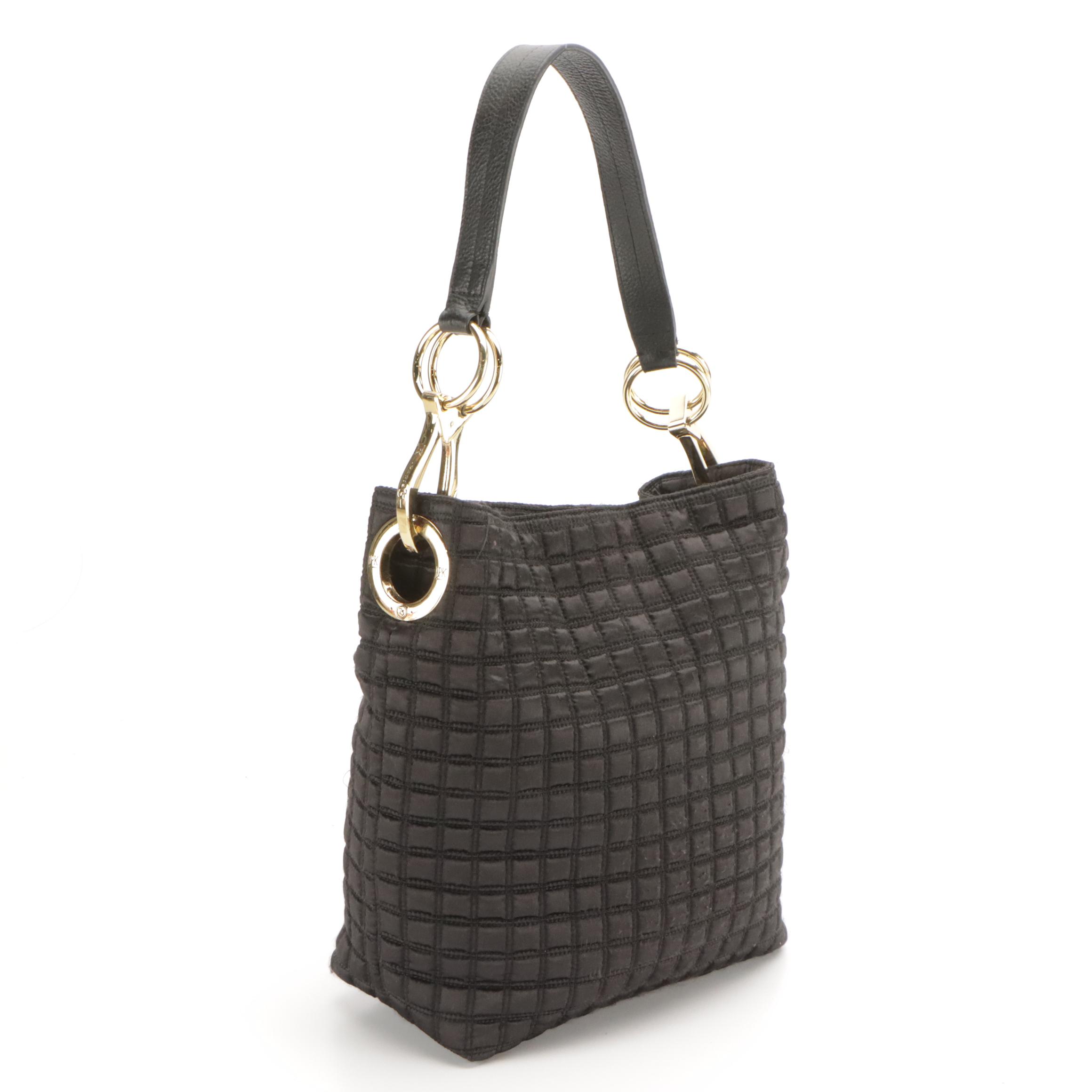 JPK Paris 75 Quilted Satin Hobo Bag and Karl Lagerfeld Textured Faux Leather Bag