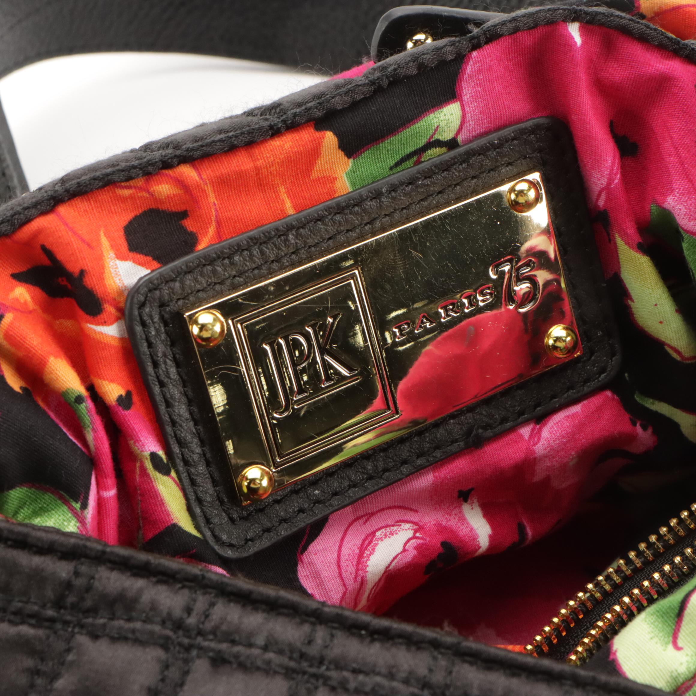 JPK Paris 75 Quilted Satin Hobo Bag and Karl Lagerfeld Textured Faux Leather Bag