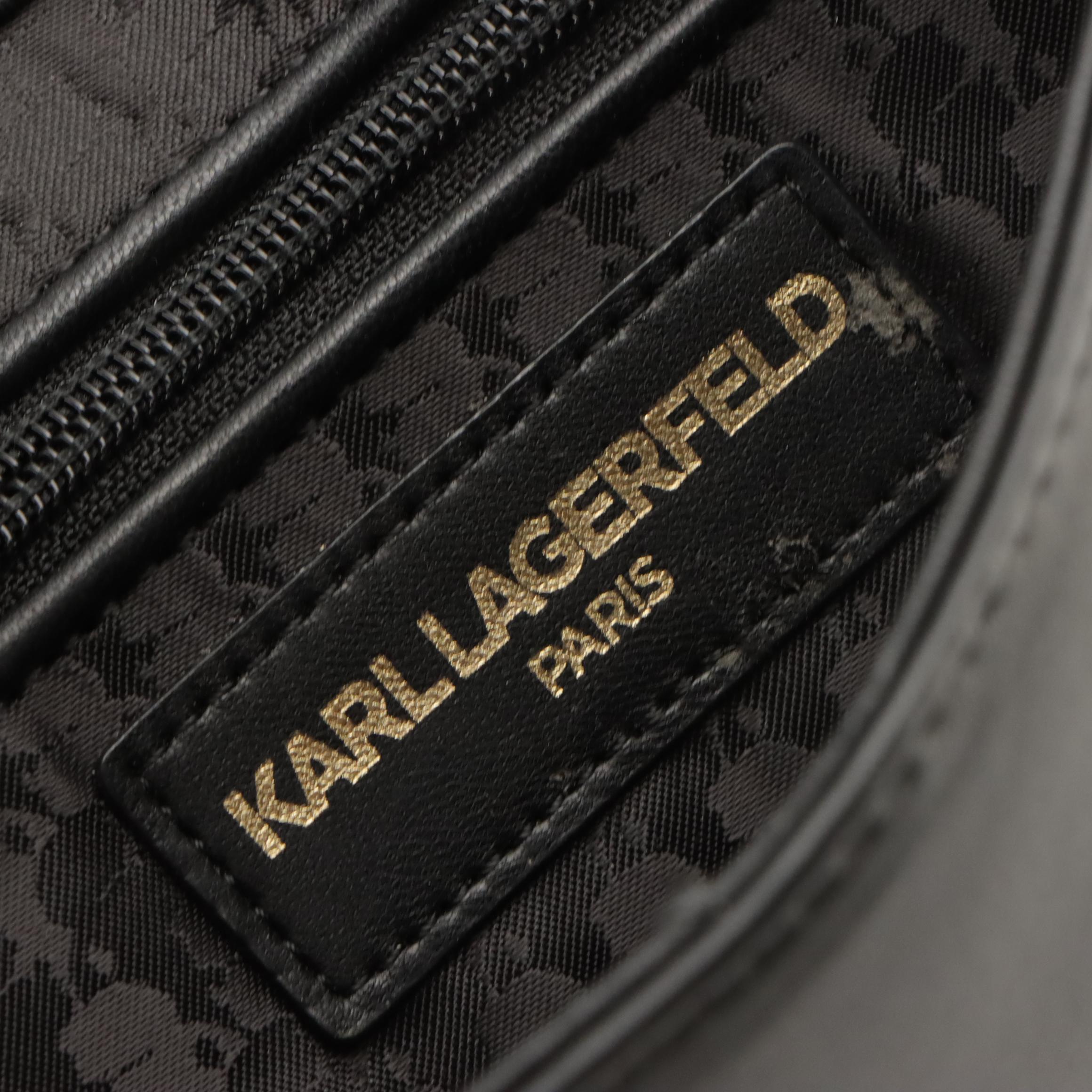 JPK Paris 75 Quilted Satin Hobo Bag and Karl Lagerfeld Textured Faux Leather Bag