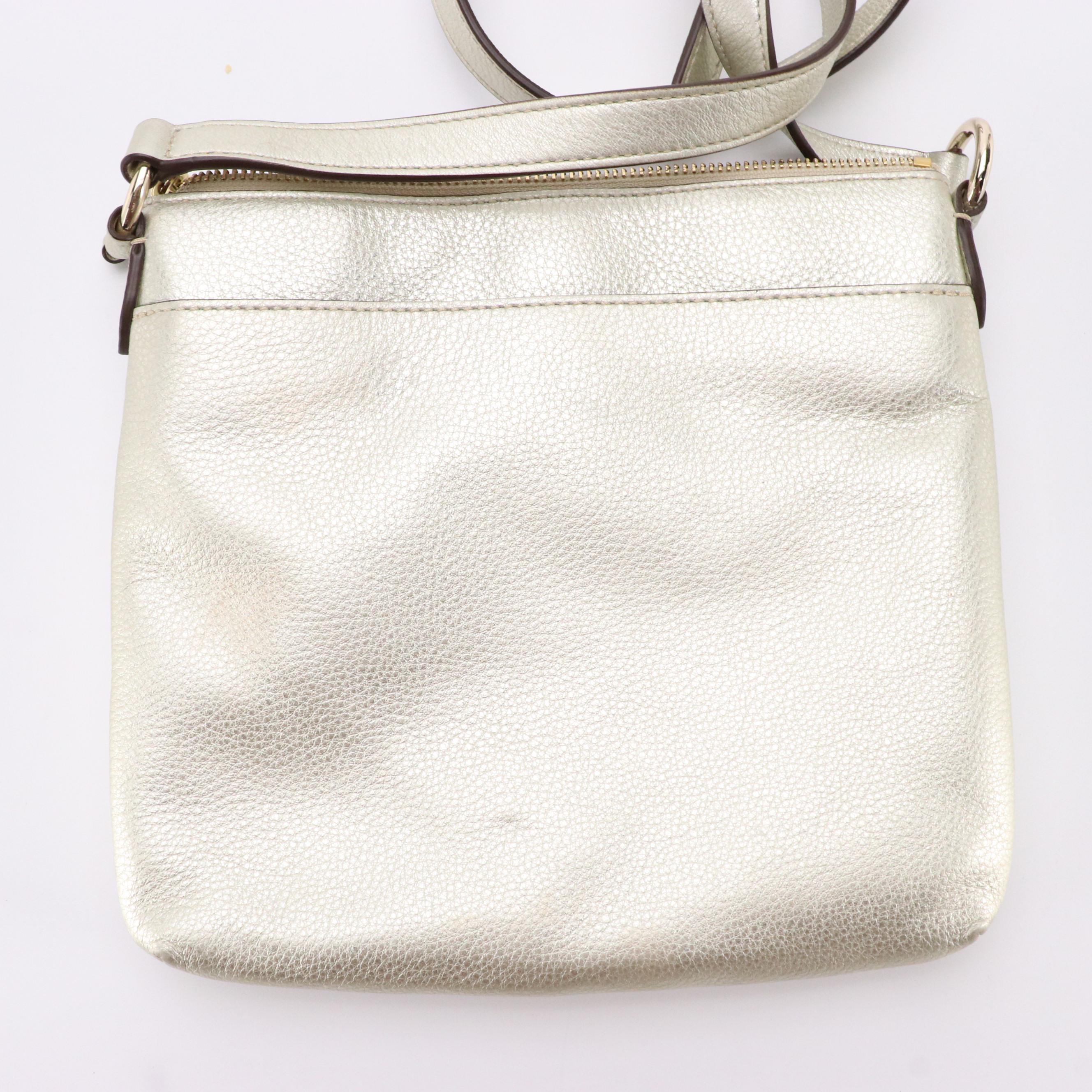 Cole Haan Metallic Leather Crossbody Bag and Kenneth Cole Brown Shoulder Bag