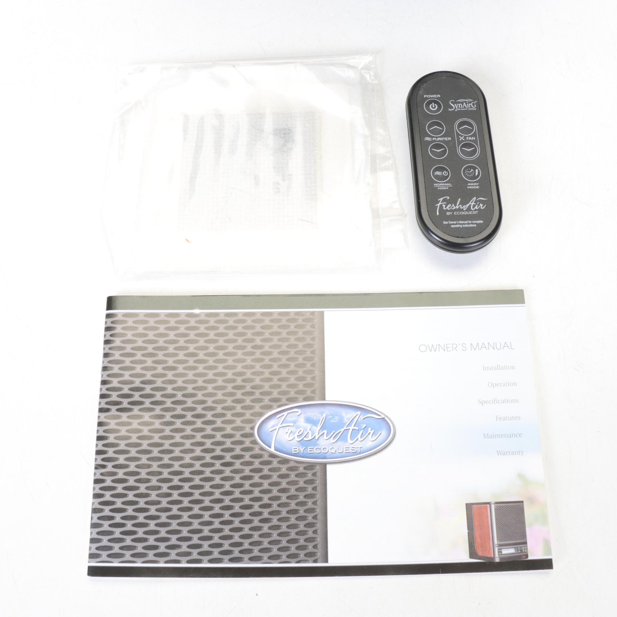 Fresh Air by Ecoquest Air Purifier with SynAirG Technology