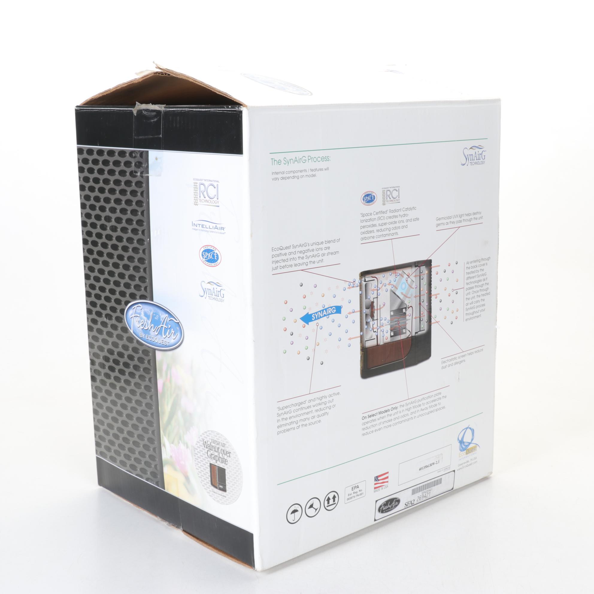Fresh Air by Ecoquest Air Purifier with SynAirG Technology