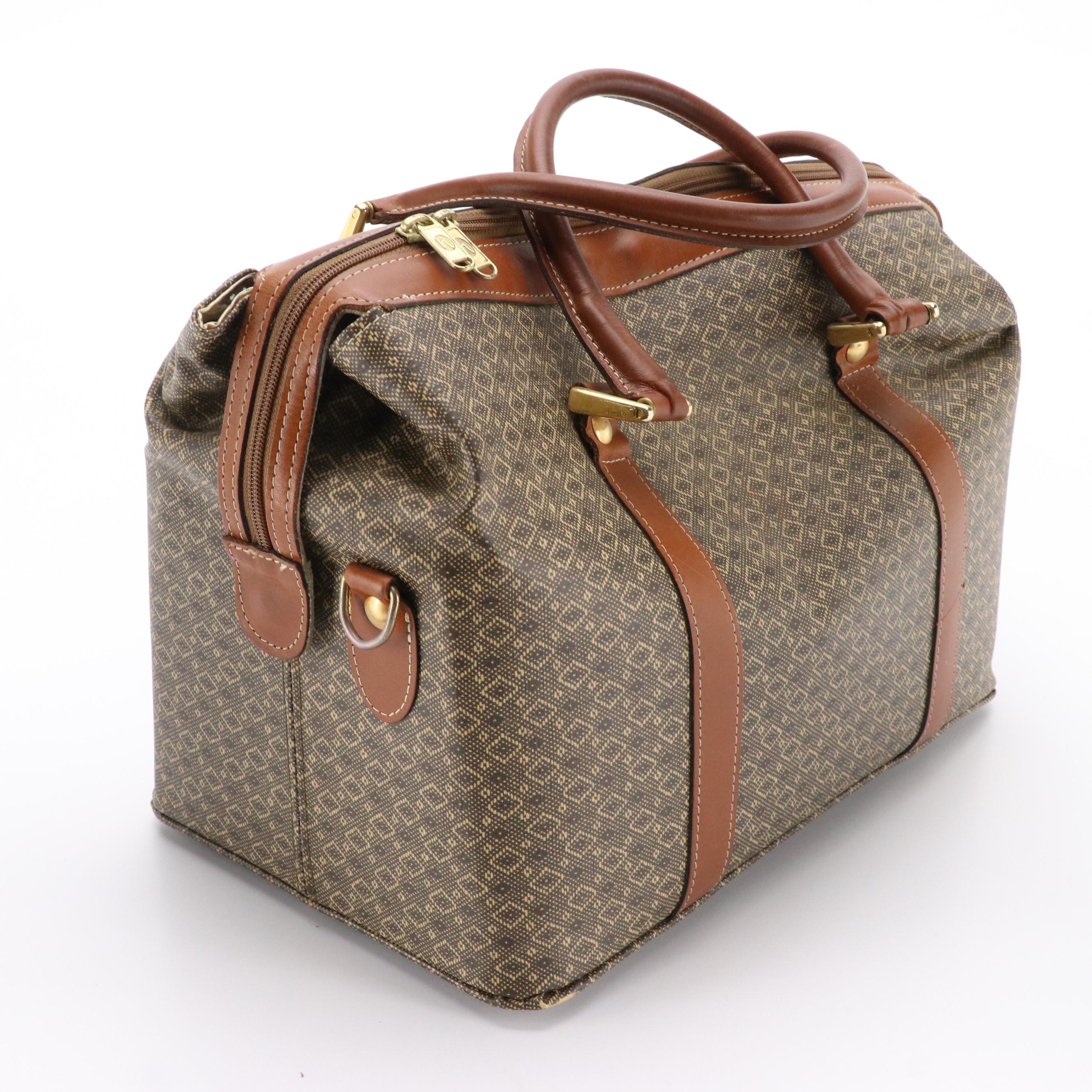 Hartmann Vintage Wings Collection Diamond Coated Canvas Cosmetic Travel Case