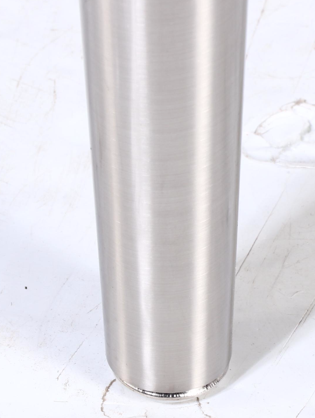 Modernist Style Brushed Steel and Glass Top Coffee Table