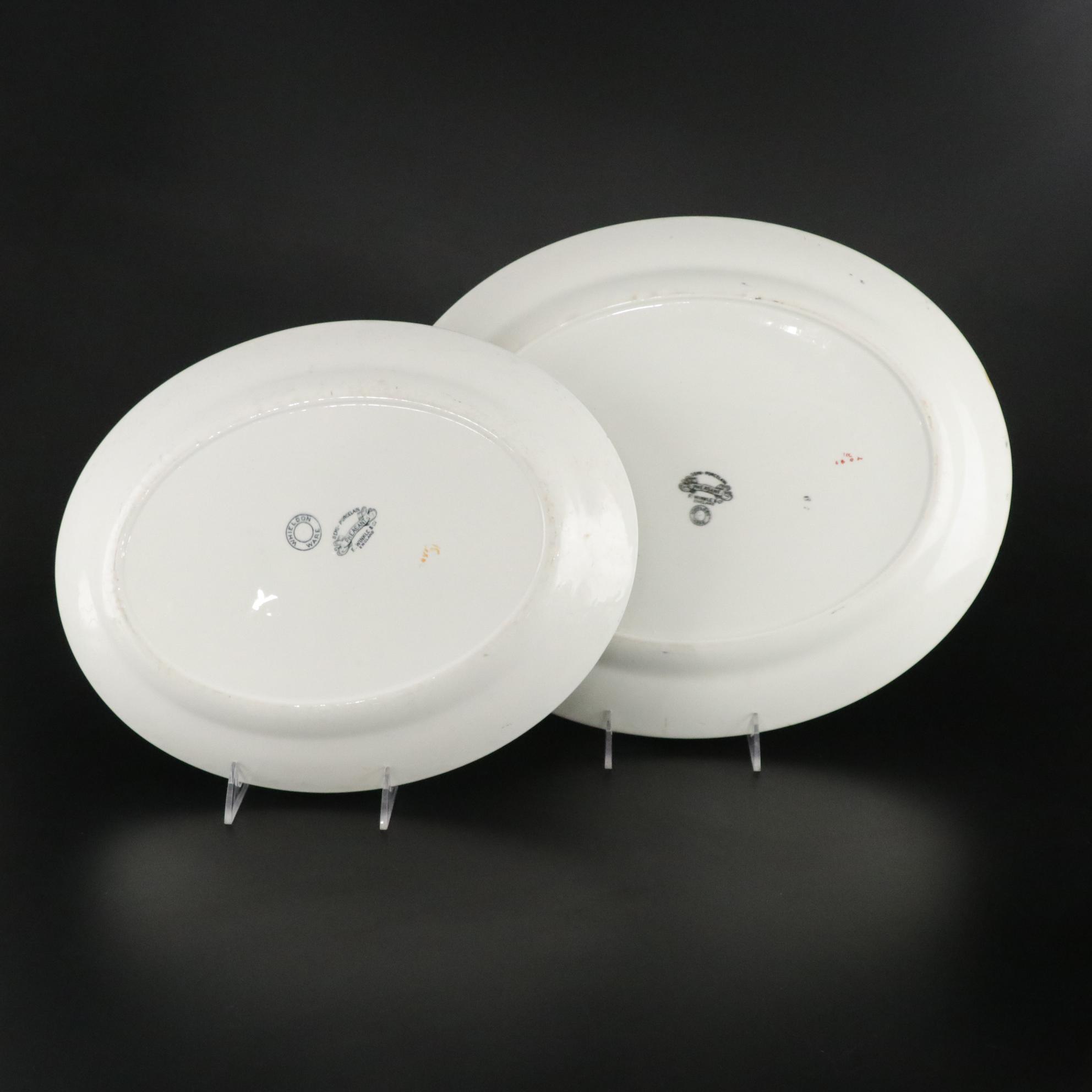 F. Winkle & Co. "Pheasant" Whieldon Ware Ceramic Dinnerware and Serving Pieces