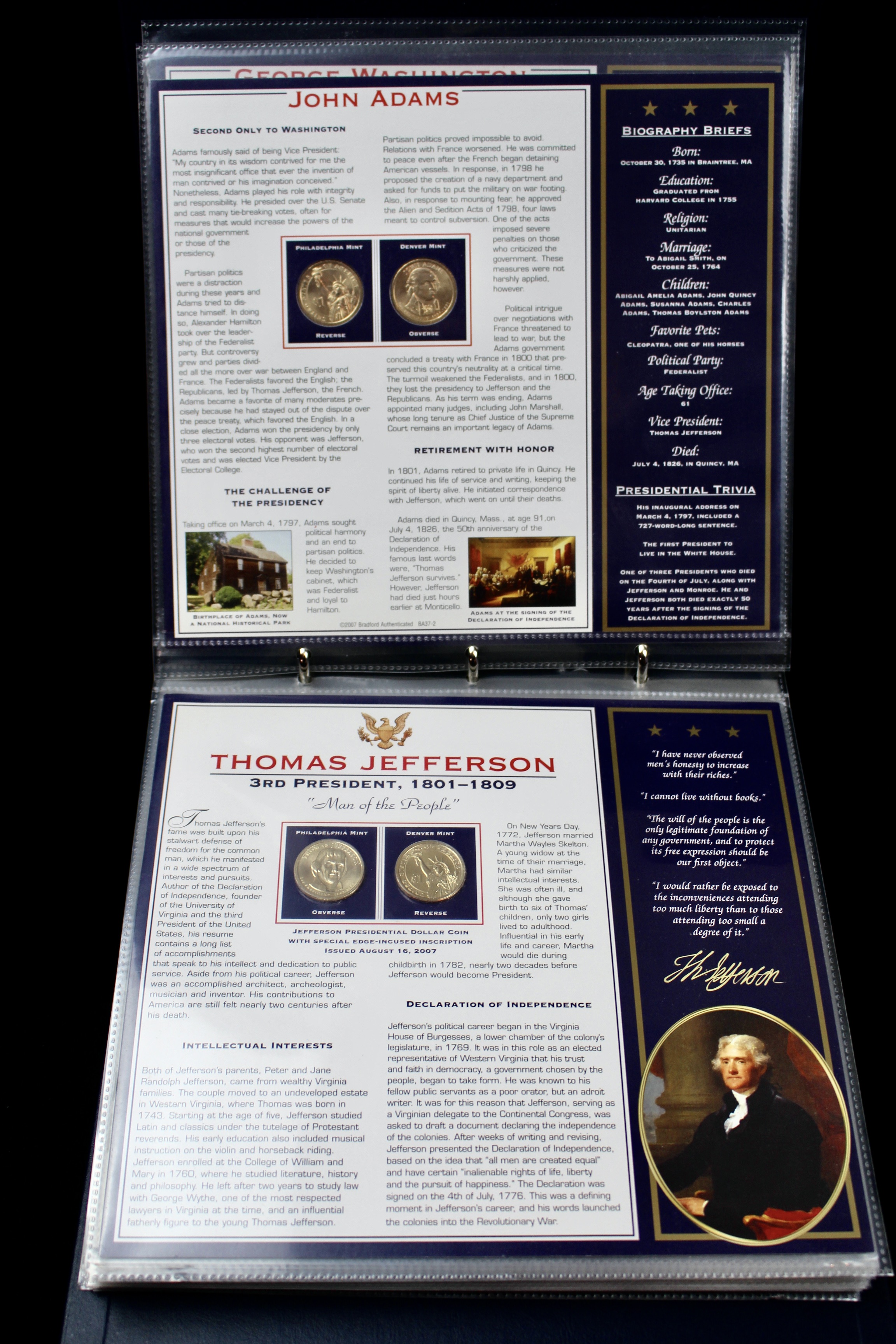 U.S. Presidential Dollar Coin Collection